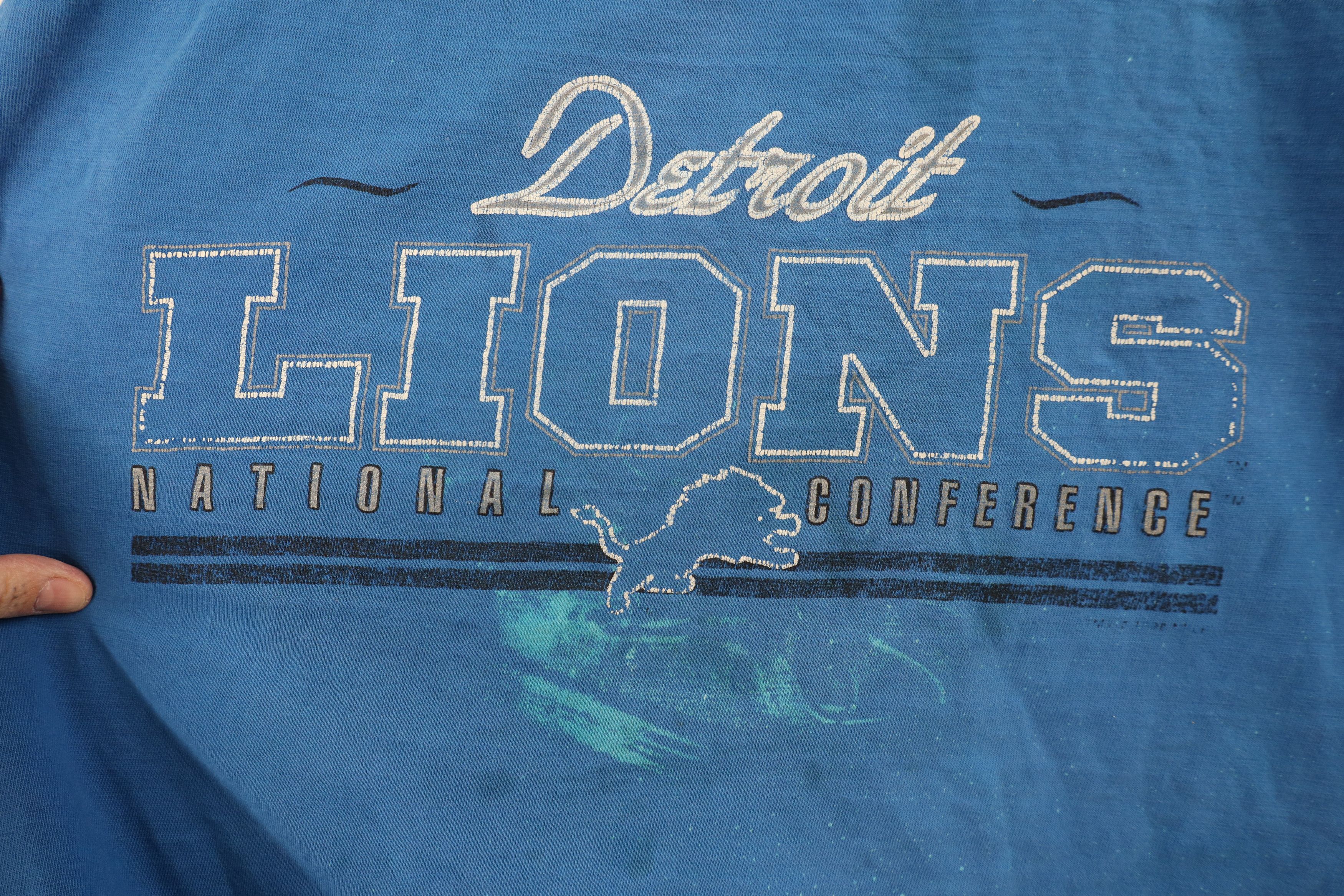 Vintage Vintage 90s Detroit Lions Football 3/4 Sleeve Raglan T-Shirt Size US M / EU 48-50 / 2 - 4 Thumbnail