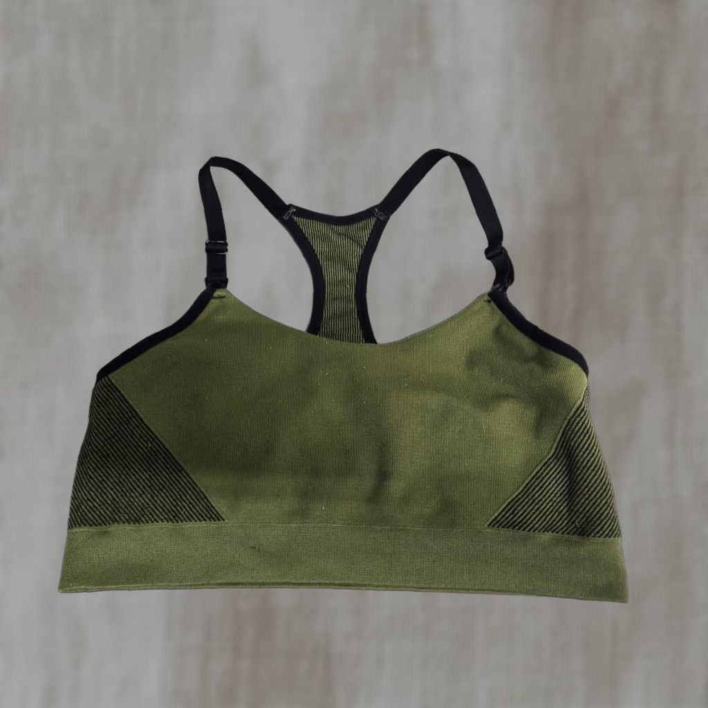 Vintage Auden Women's Lightly Lined Nursing Sports Bra Green Xl