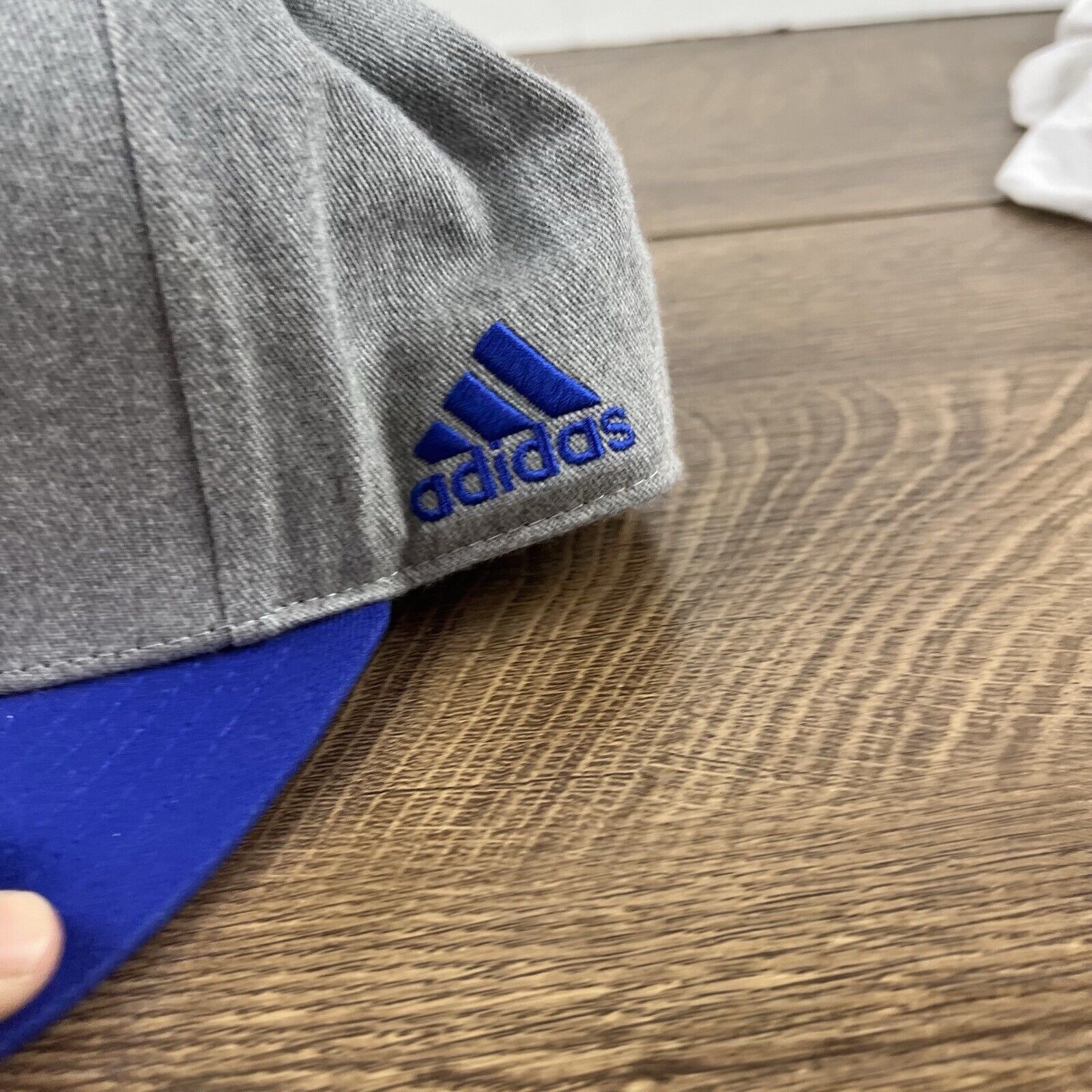 Adidas Kansas Jayhawks Hat Adidas Three Stripe Hat Gray Cap Adjusta Size ONE SIZE - 8 Thumbnail