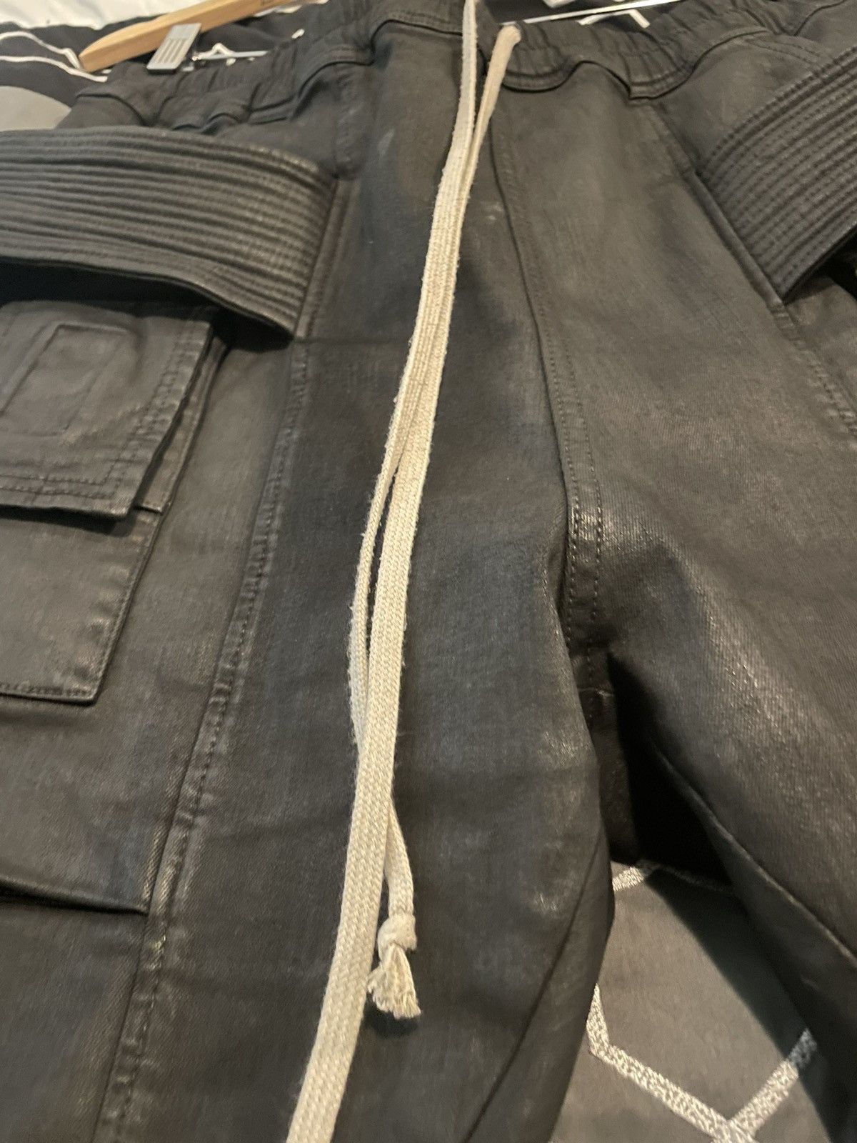 Rick Owens Drkshdw Waxed Creatch Cargos Size US 39 - 5 Thumbnail