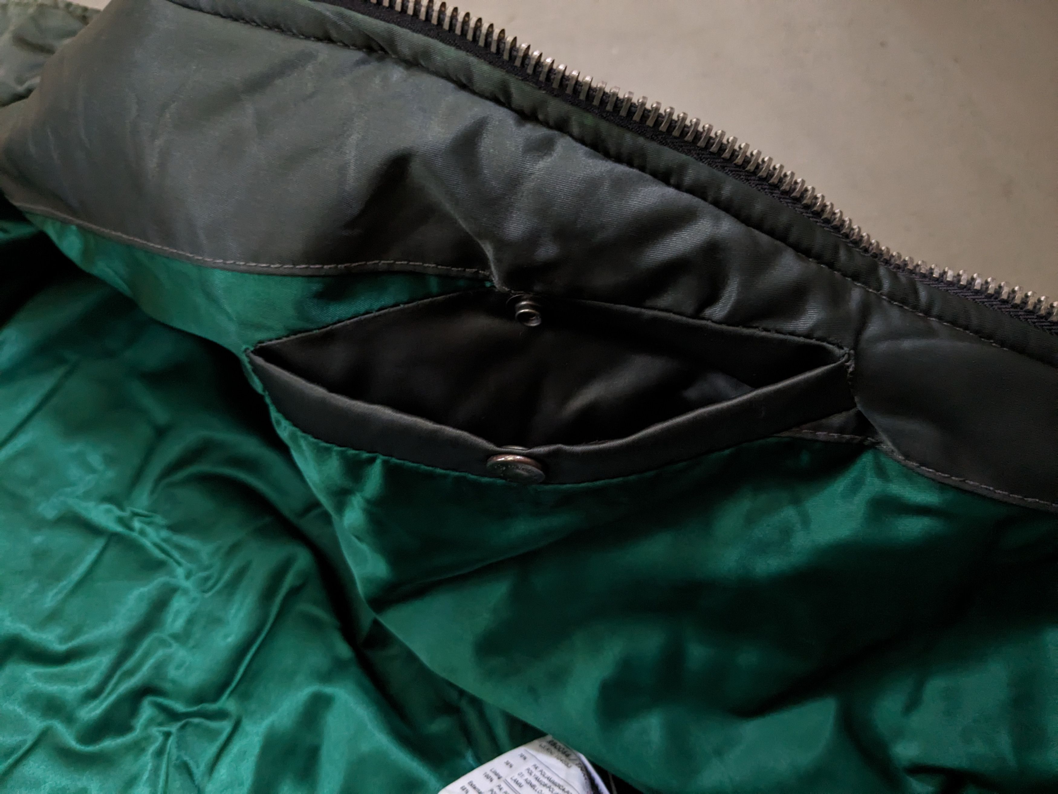 Dolce & Gabbana Dolce & Gabbana Nylon Leather Jacket Hoody Green 52 Zip Up Size US L / EU 52-54 / 3 - 11 Thumbnail
