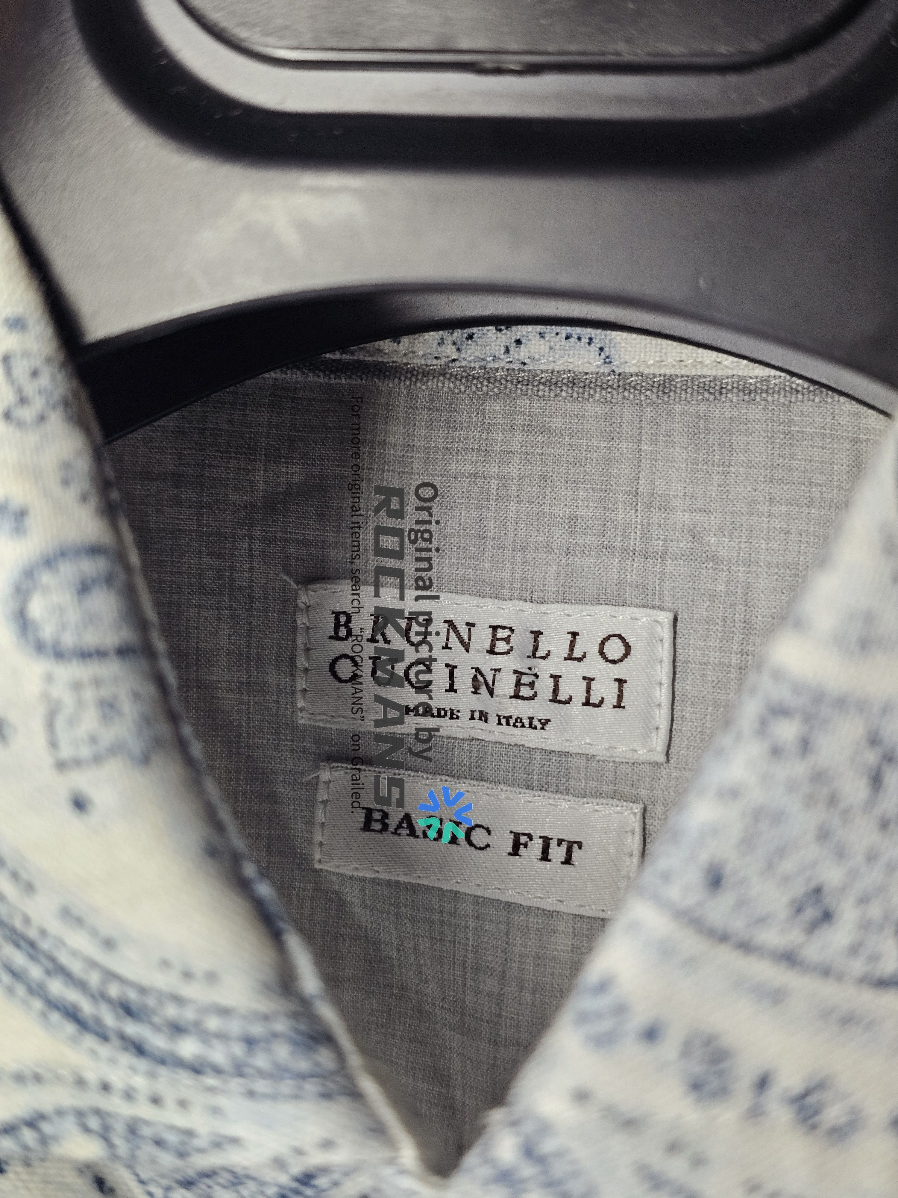 Brunello Cucinelli Brunello Cucinelli Men's Cashew Pattern Shirt Size M Size US M / EU 48-50 / 2 - 3 Thumbnail