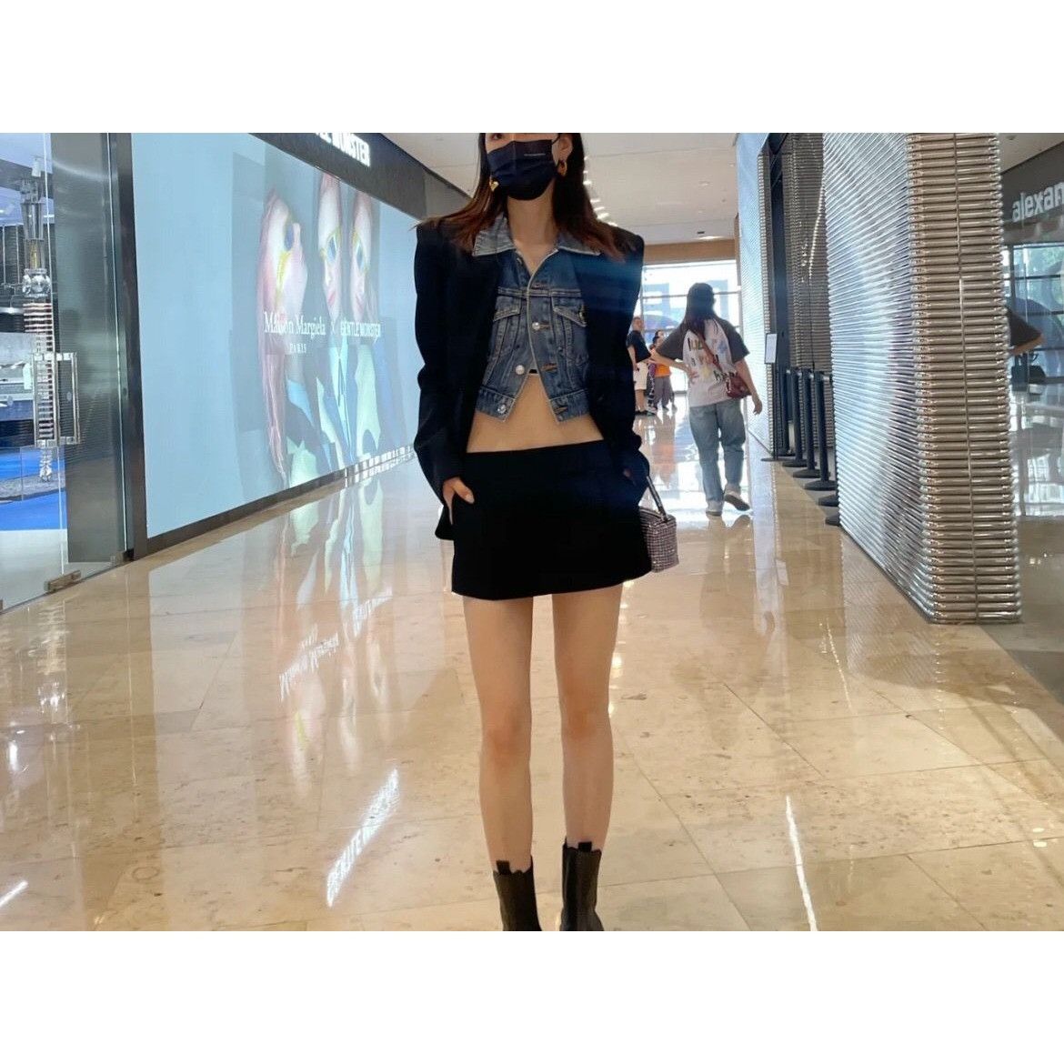 Alexander Wang Alexander Wang Womens Denim Sleeveless Cropped Vest Jacket Size S / US 4 / IT 40 - 8 Thumbnail