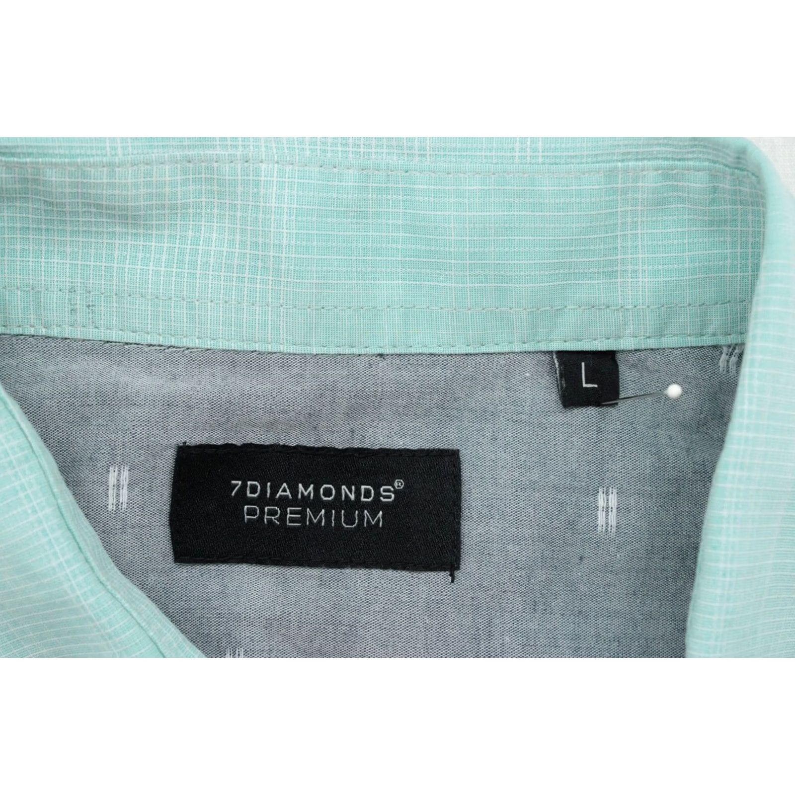 Vintage 7 Diamonds Sea Of Love Button-Up Shirt Men L Green Check Long Sleeve Casual Office Size US L / EU 52-54 / 3 - 5 Thumbnail