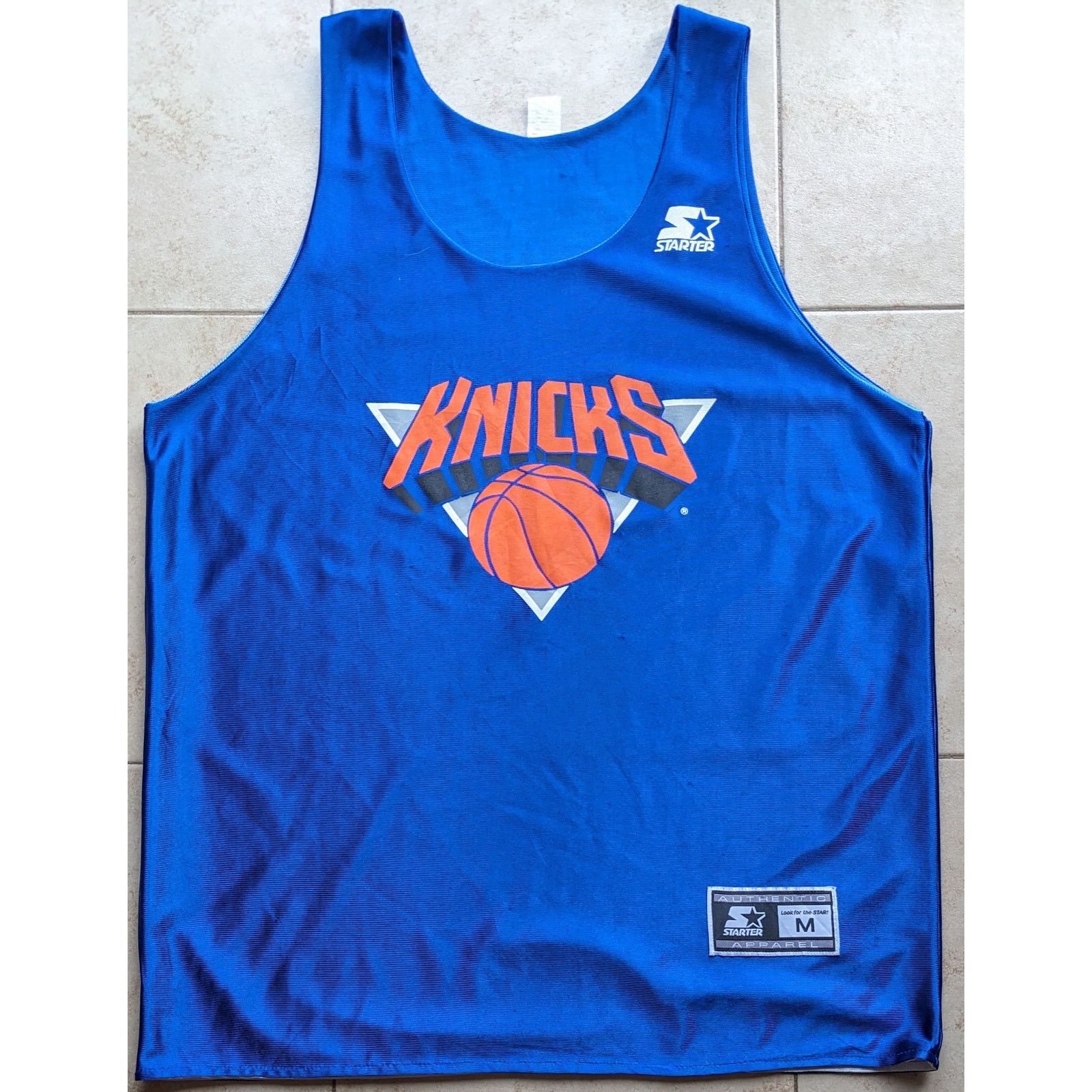 NBA × Starter NY Knicks 90s STARTER Reversible AOP jersey M