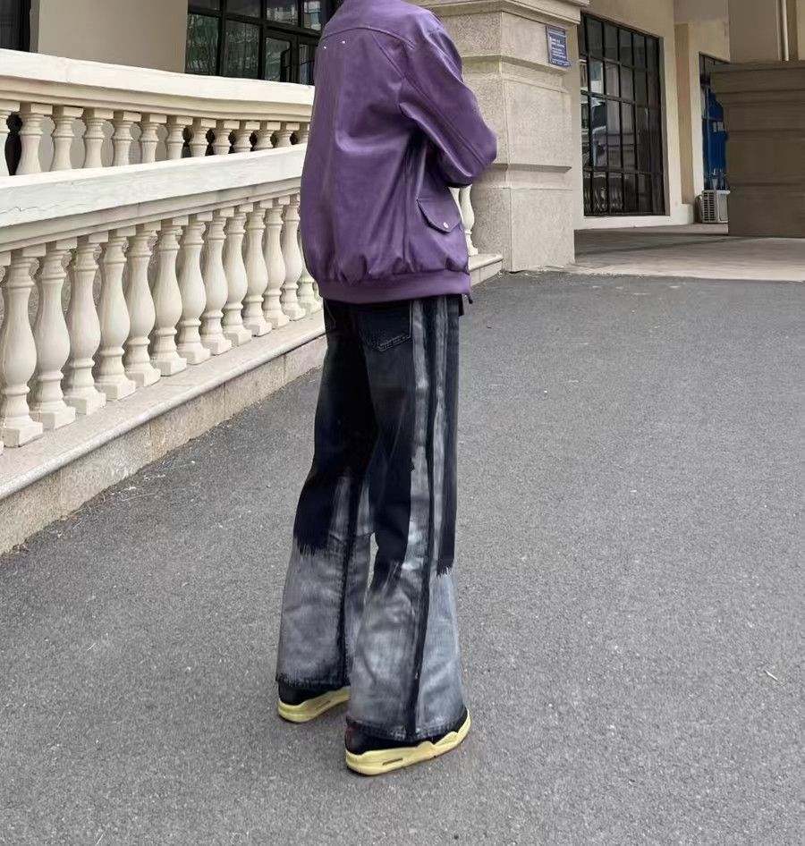 Japanese Brand × Vintage Street Hip Hop Washed Loose Micro Flare Jeans Size 32 Size US 32 / EU 48 - 5 Thumbnail