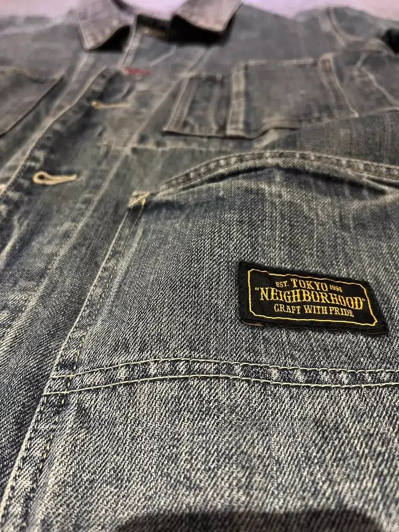 Neighborhood Neighborhood Four-pocket Destroyed Oiled Washed Denim Jack Size US M / EU 48-50 / 2 - 6 Thumbnail