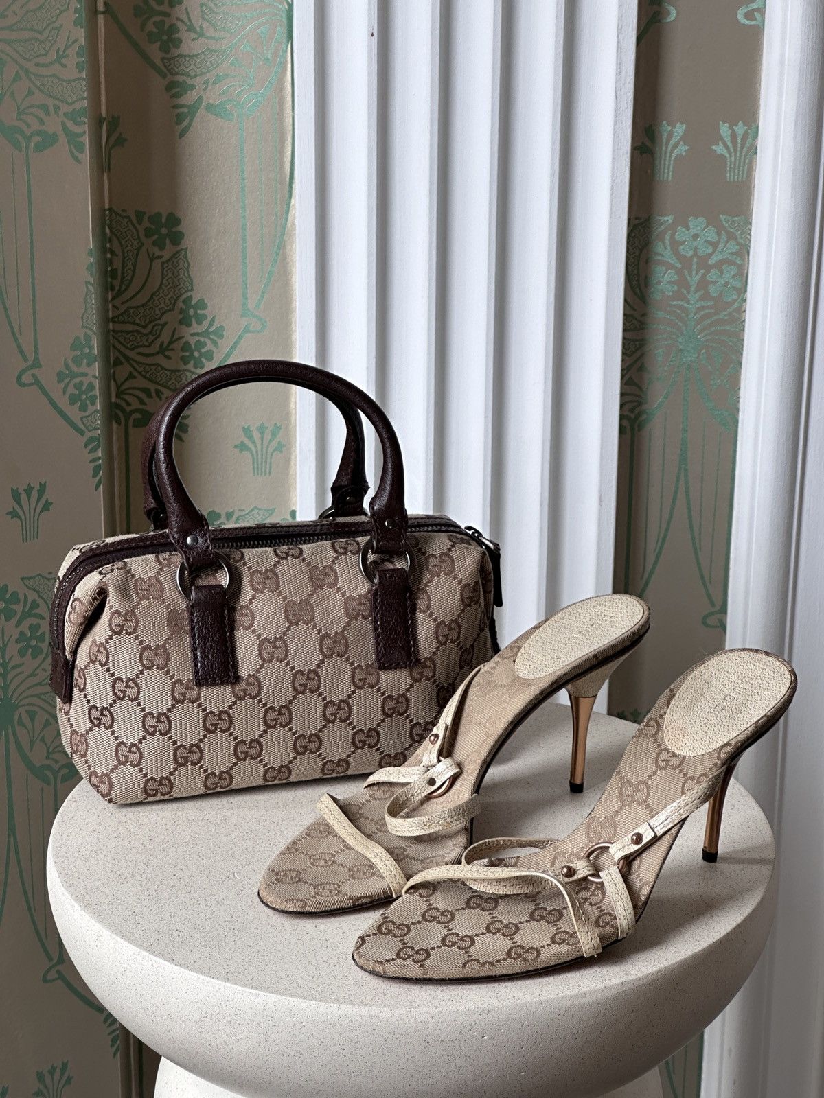 Gucci GUCCI Mini Monogram Canvas Boston Hand Bag Leather 113010 Size ONE SIZE - 2 Thumbnail