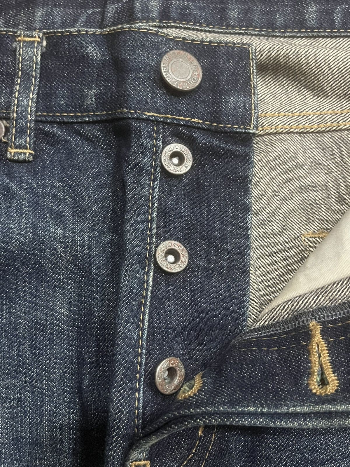 Takeo Kikuchi Vintage Takeo Kikuchi Dark Blue Faded Washed Selvedge Jeans Size US 32 / EU 48 - 6 Thumbnail