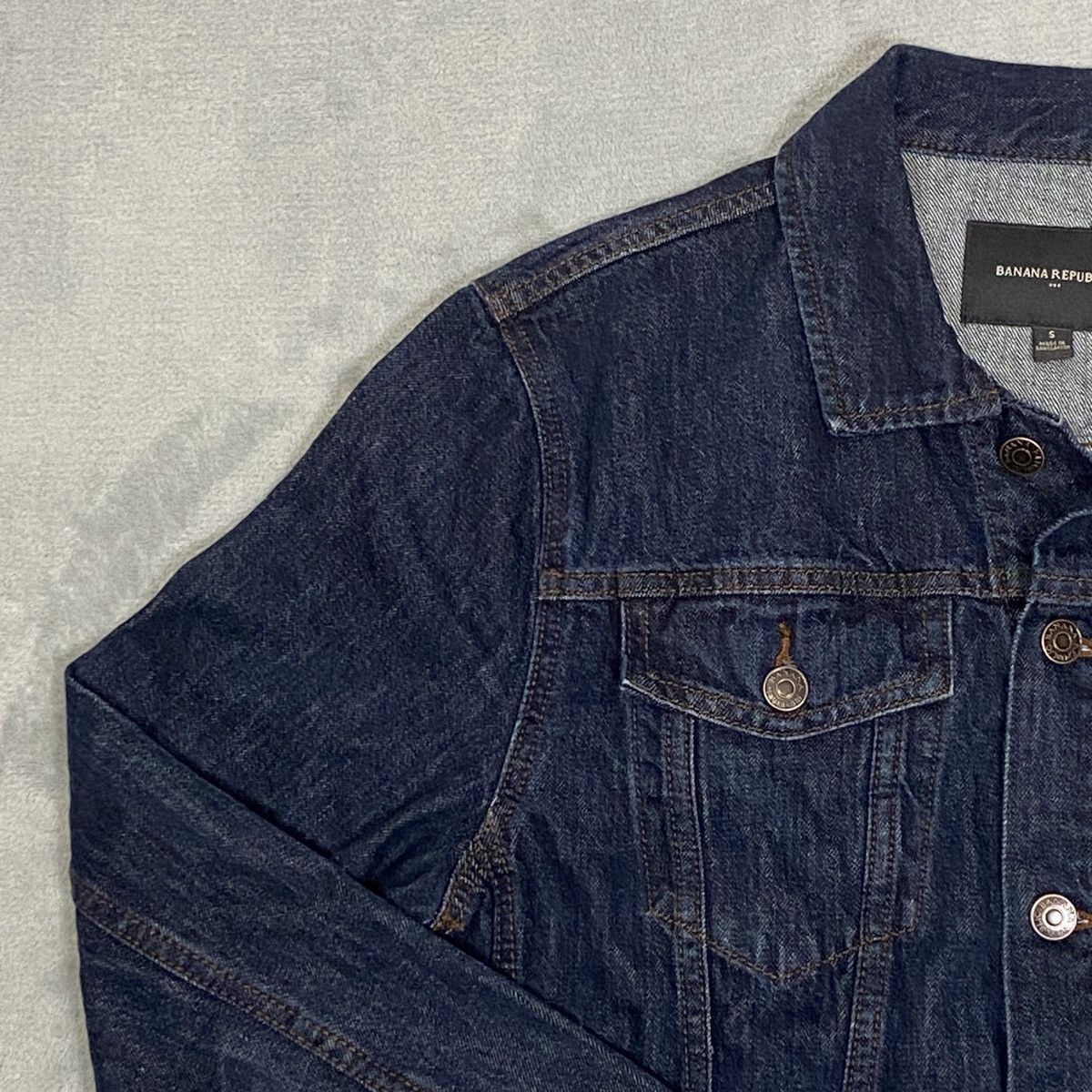 Banana Republic × Vintage Jean Jacket Men Small Long Sleeve Blue Denim Coat Size US S / EU 44-46 / 1 - 4 Thumbnail