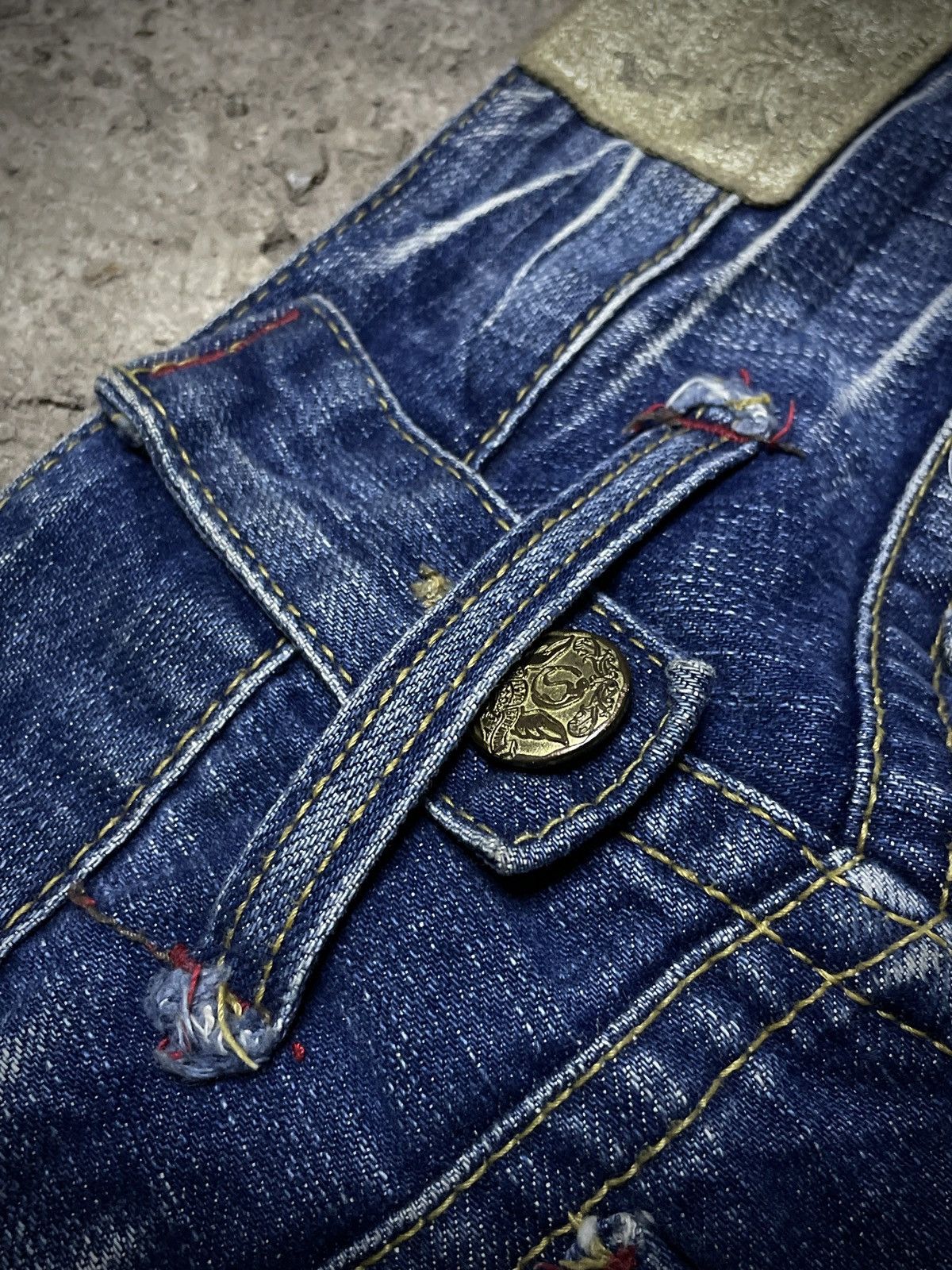 Hysteric Glamour 2000’s Redpepper - Super Flared Rings Denim Pants Size US 27 - 17 Thumbnail
