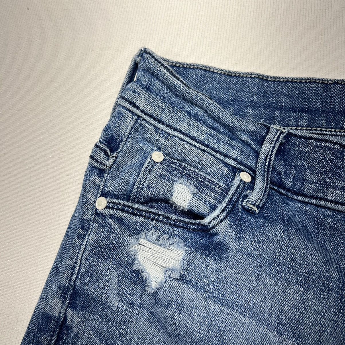 MOTHER Mother Jeans The Stunner Ankle Fray Graffiti Girl Distressed Size 24" / US 00 / IT 34 - 5 Thumbnail