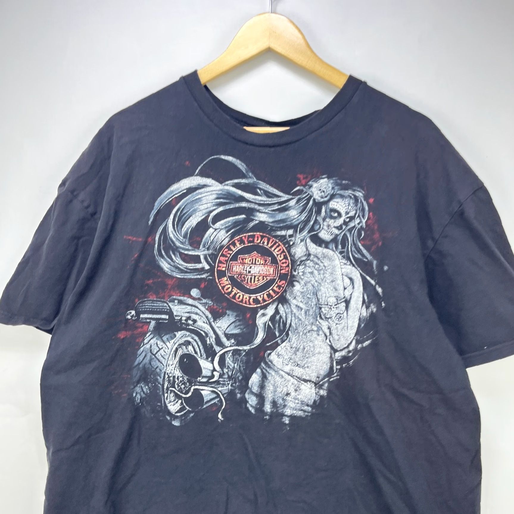 Harley Davidson VINTAGE Harley-Davidson Eagle Wings Goth T-Shirt 2XL Sun Faded Size US XXL / EU 58 / 5 - 4 Thumbnail