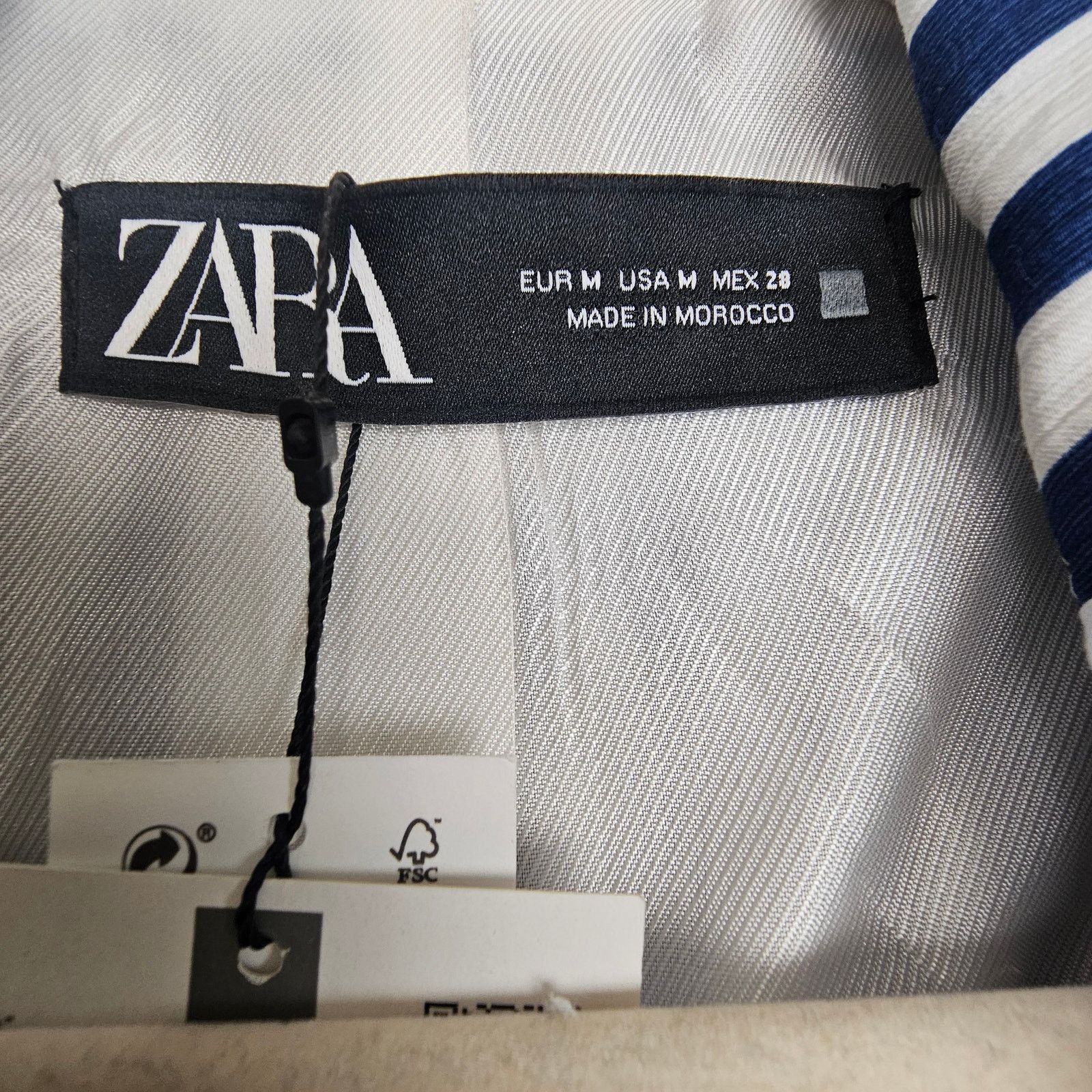 Zara Zara Womens Striped Blazer Size M Classic Nautical Parisian Size M / US 6-8 / IT 42-44 - 6 Thumbnail