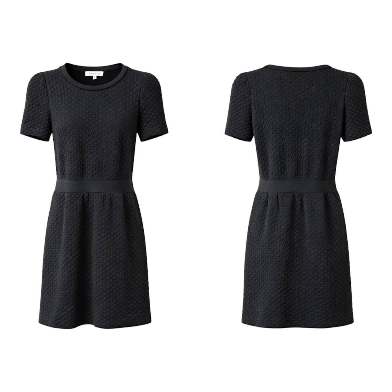Sandro SANDRO PARIS QUILTED BLACK SOLID CASUAL DRESS WOMEN SIZE 1 Size XS / US 0-2 / IT 36-38 - 2 Thumbnail