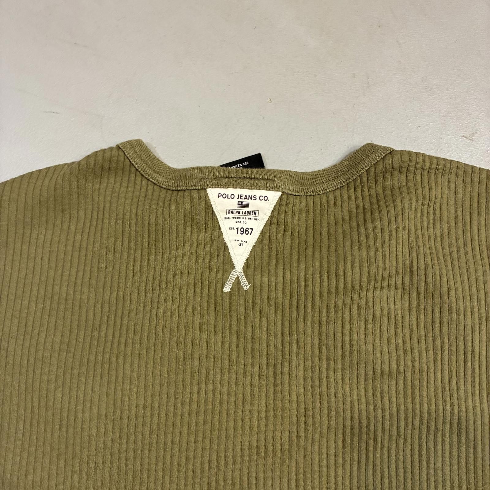 Polo Ralph Lauren Y2K PRL Ribbed Military Tee XL Size US XL / EU 56 / 4 - 5 Thumbnail