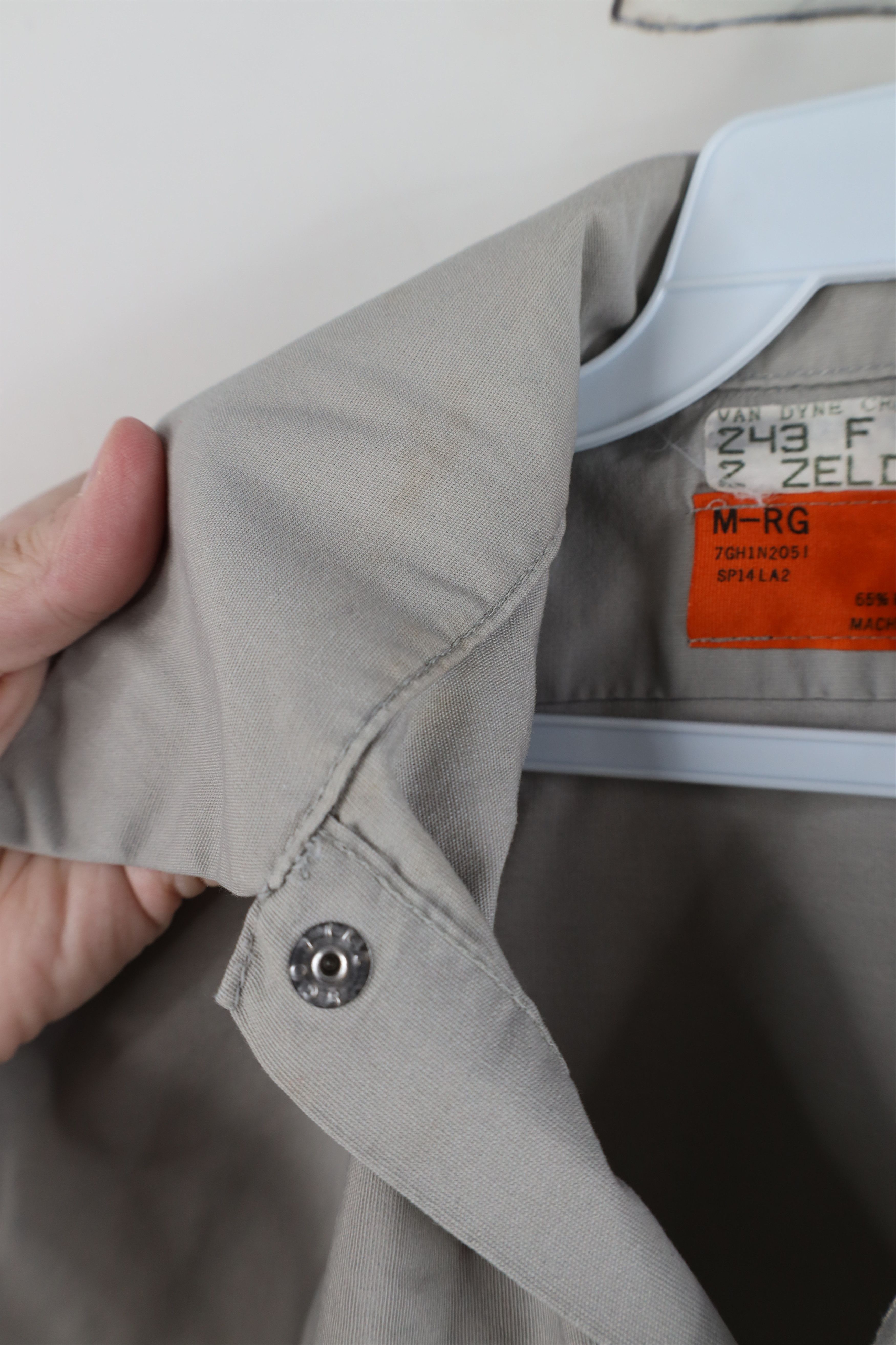 Vintage Vintage 90s Streetwear Workwear Mechanic Button Shirt Gray Size US M / EU 48-50 / 2 - 5 Thumbnail