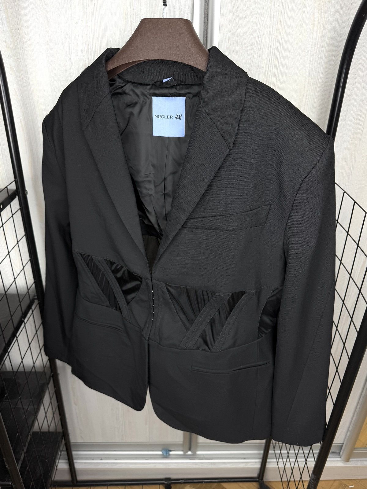 H&M × Mugler Mugler x H&M Corset-Style Wool Jacket Blazer size XXL 54 Size XXL / US 16-18 / IT 52-54 - 7 Thumbnail
