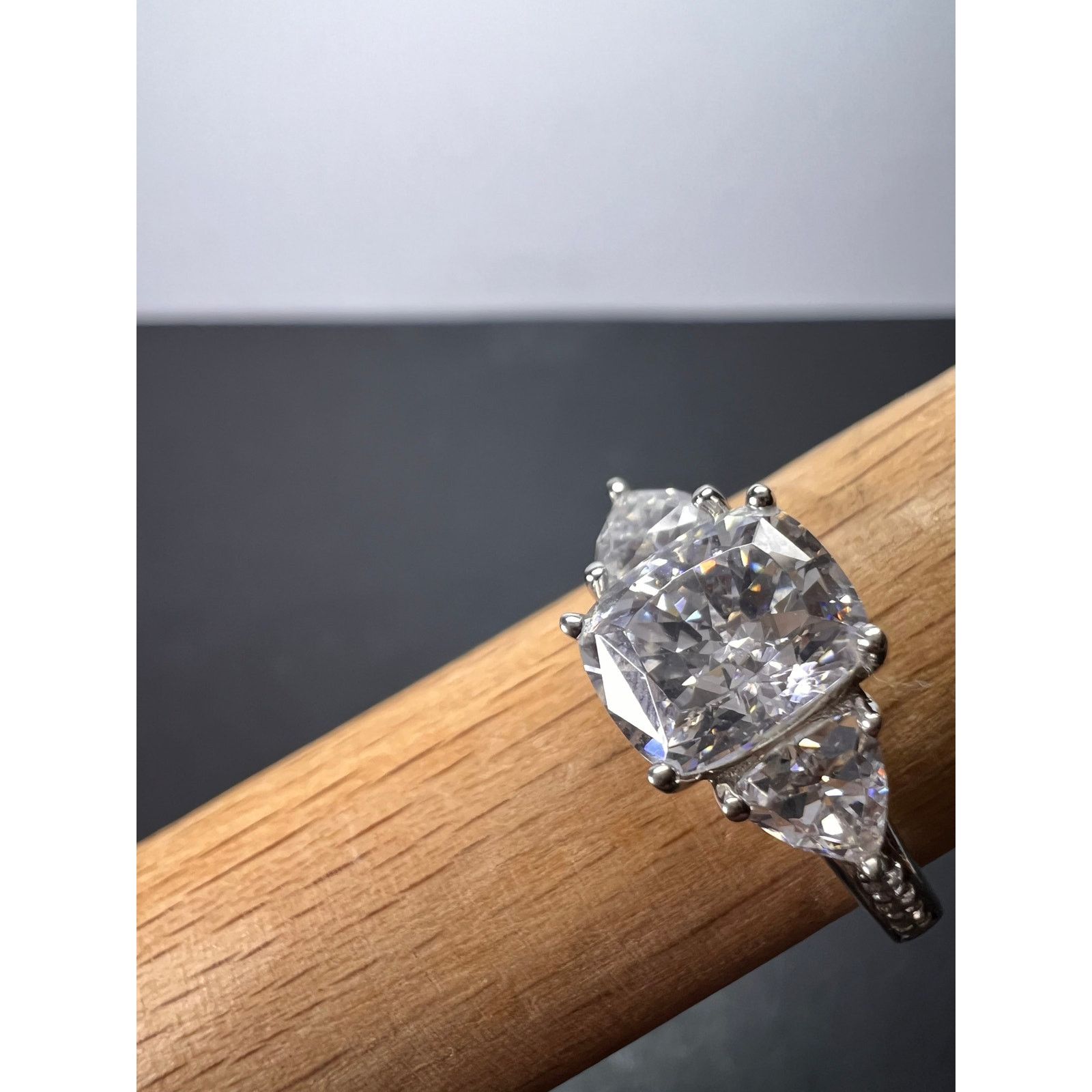 Other Cubic zirconia platinum over sterling silver ring size 9 Size ONE SIZE - 2 Thumbnail