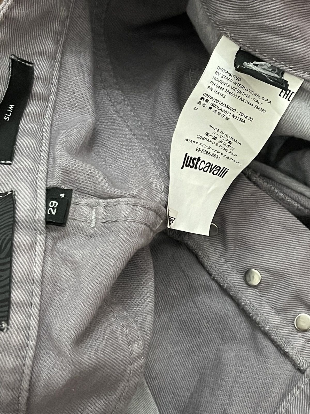 Just Cavalli × Roberto Cavalli Just Cavalli Firenze Slim Jeans Size US 29 - 5 Thumbnail