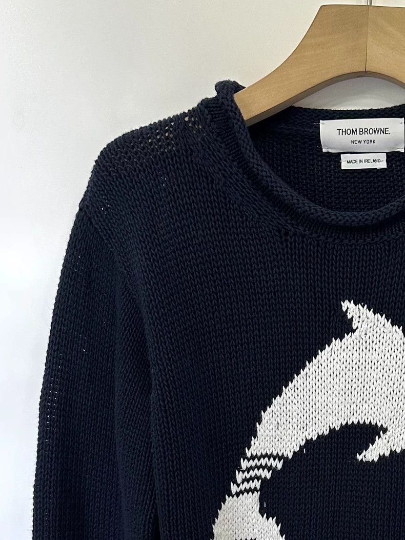 Thom Browne Thom Browne Dolphin show style round neck sweater Size US S / EU 44-46 / 1 - 4 Thumbnail