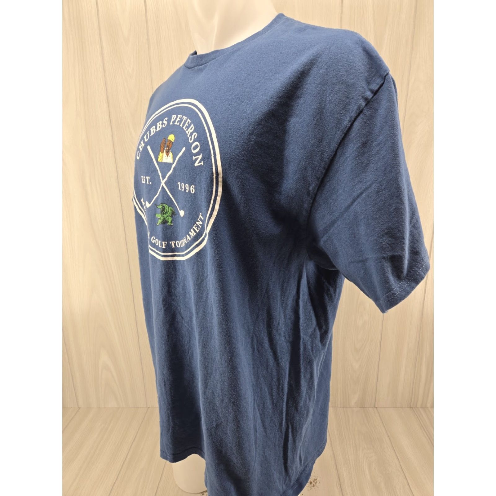 Delta VINTAGE CHUBBS PETERSON Golf Tournament T-SHIRT 2XL Blue Happy Gilmore Mens Shirt Short Sleeve Size US XXL / EU 58 / 5 - 4 Thumbnail