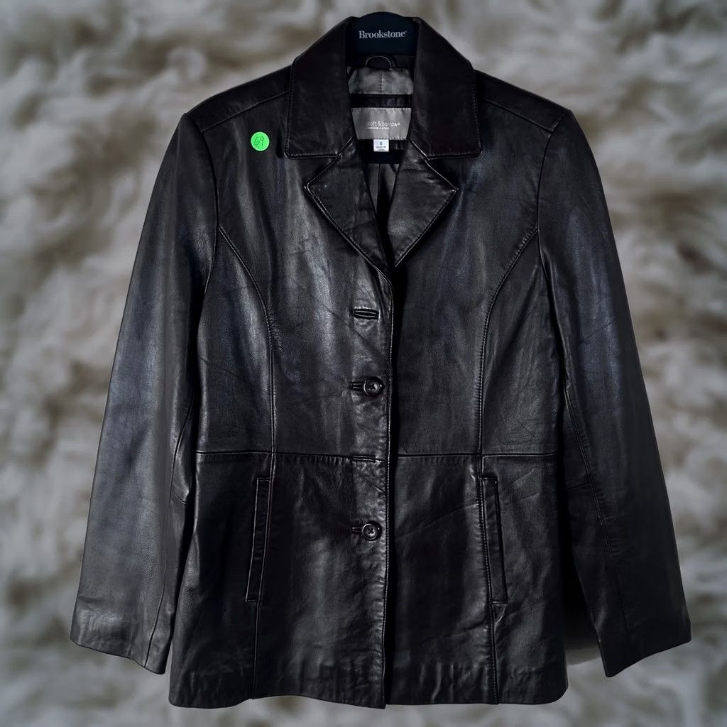 Croft & Barrow Croft & Barrow Womens Lambskin Leather Blazer 3-Button Coat Jacket Brown Size S Size S / US 4 / IT 40 - 1 Thumbnail