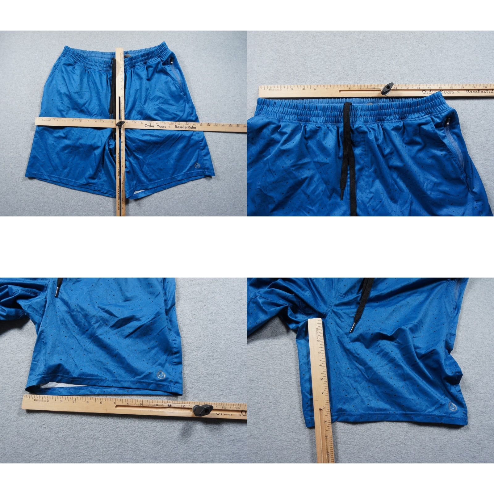 Vintage Tasc Shorts Mens Large Blue Activewear Brief Lined Stretch Performance Gym Adult Size US 33 - 8 Thumbnail