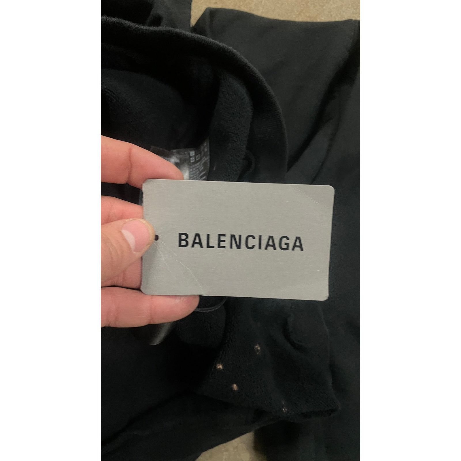 Balenciaga Balenciaga 90% Distressed Hoodie Black New Small With Tags Size US S / EU 44-46 / 1 - 8 Thumbnail
