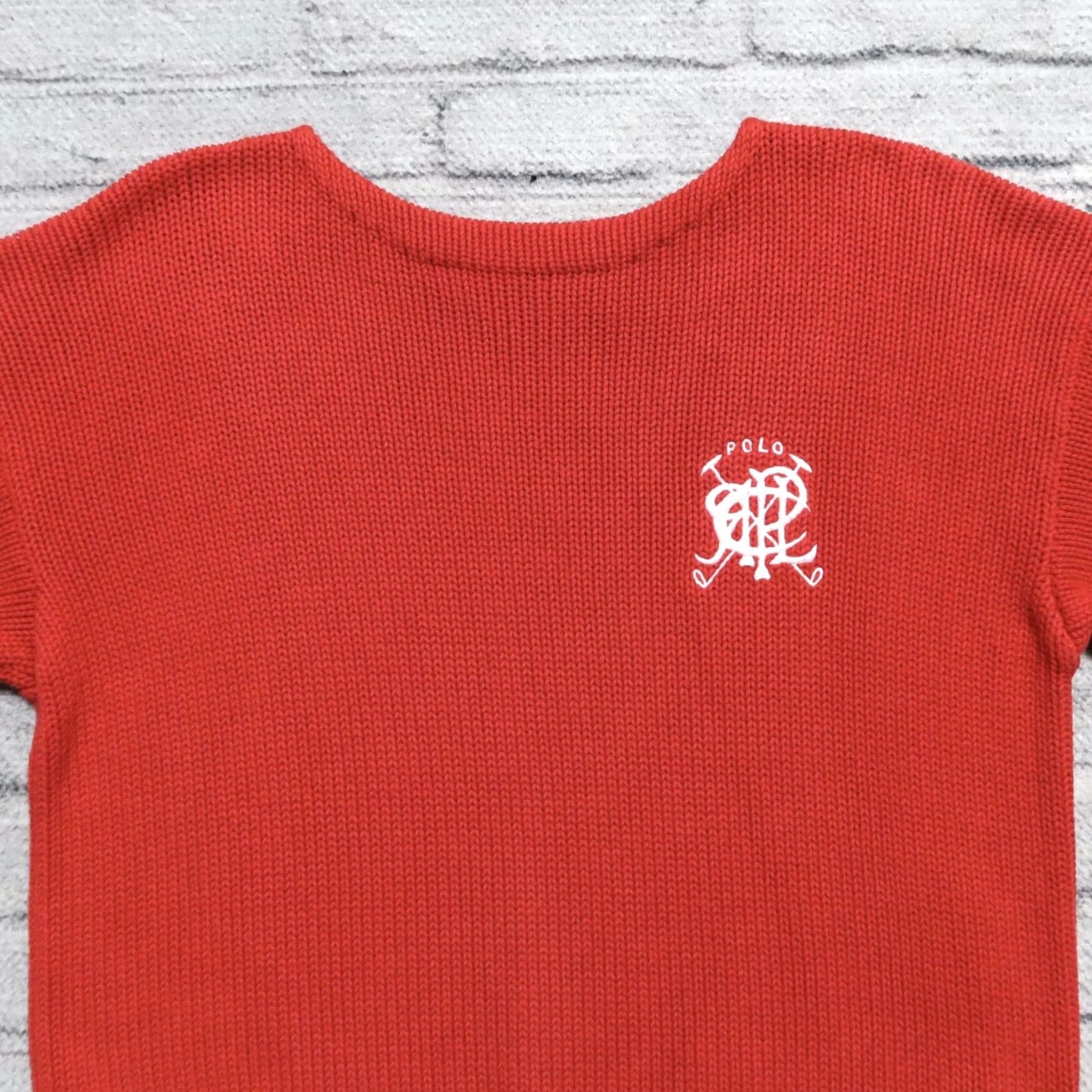 Ralph Lauren Vintage Ralph Lauren Logo Knit Sweater Shirt Men S Red 90s Size US S / EU 44-46 / 1 - 2 Thumbnail