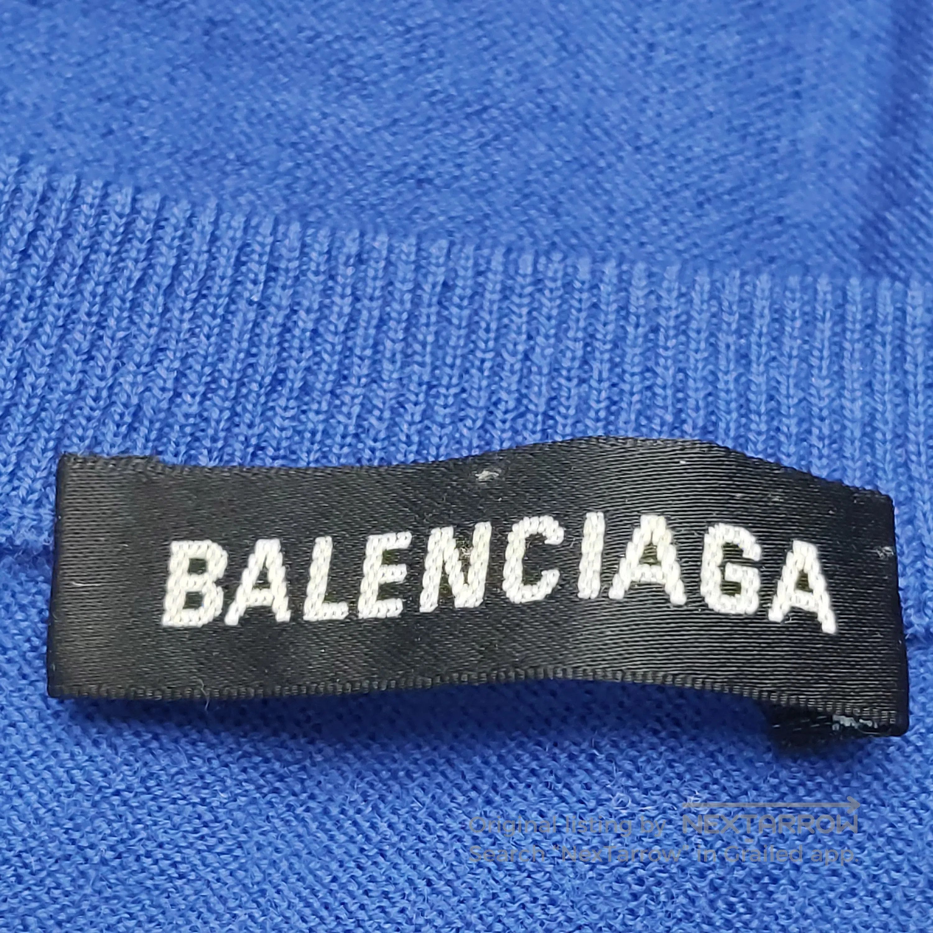 Balenciaga Balenciaga Wool Logo Round Neck Sweater S. Size US S / EU 44-46 / 1 - 4 Thumbnail