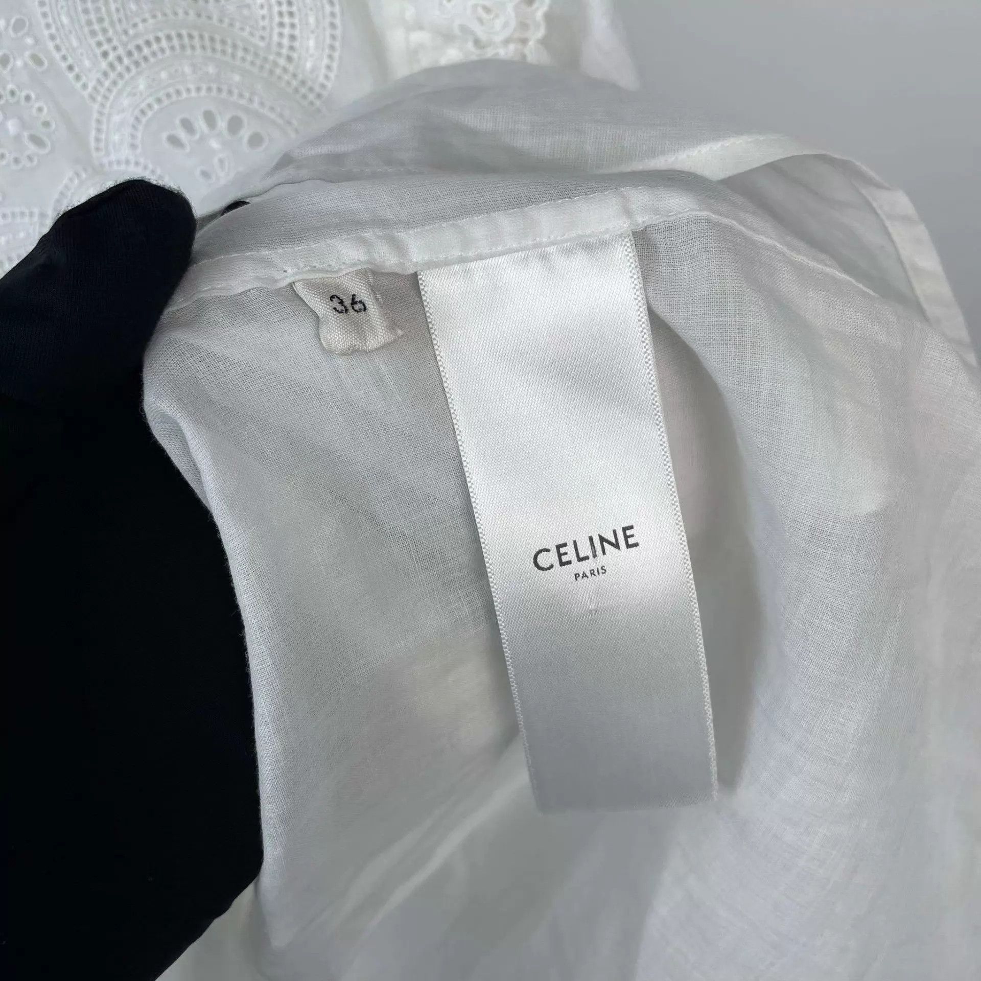 Celine Celine tulle cutout top 36 Size XS / US 0-2 / IT 36-38 - 5 Thumbnail