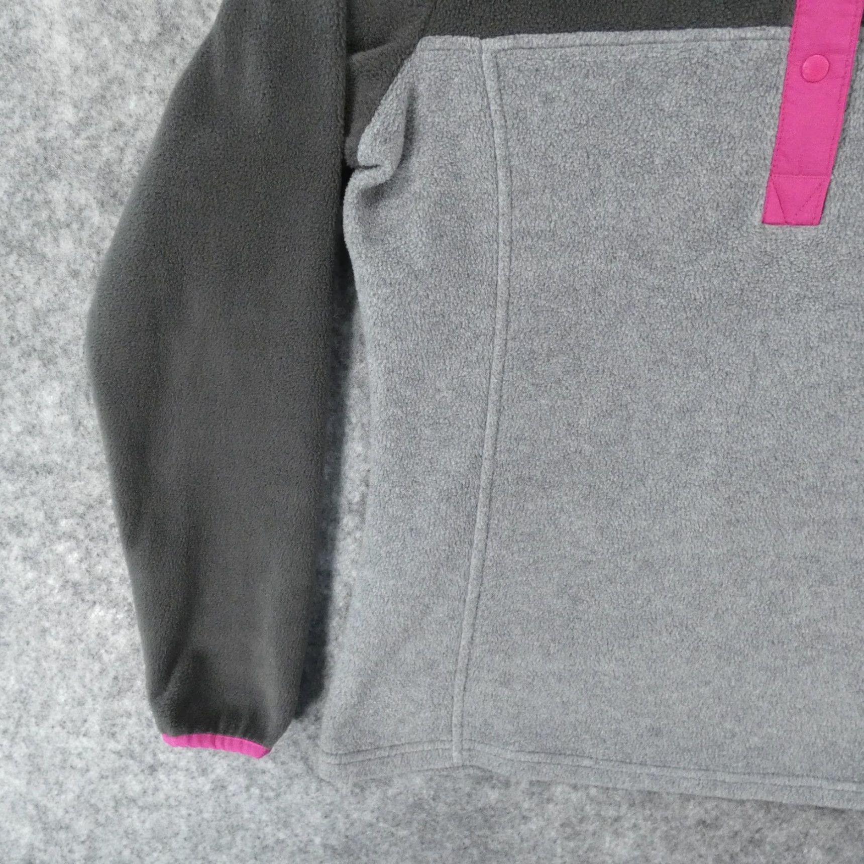 Pinko Columbia Sweatshirt Womens Medium Gray Pink Pull Over Fleece Mock Neck Pullover Activewear Logo 100% Polyester Size M / US 6-8 / IT 42-44 - 4 Thumbnail