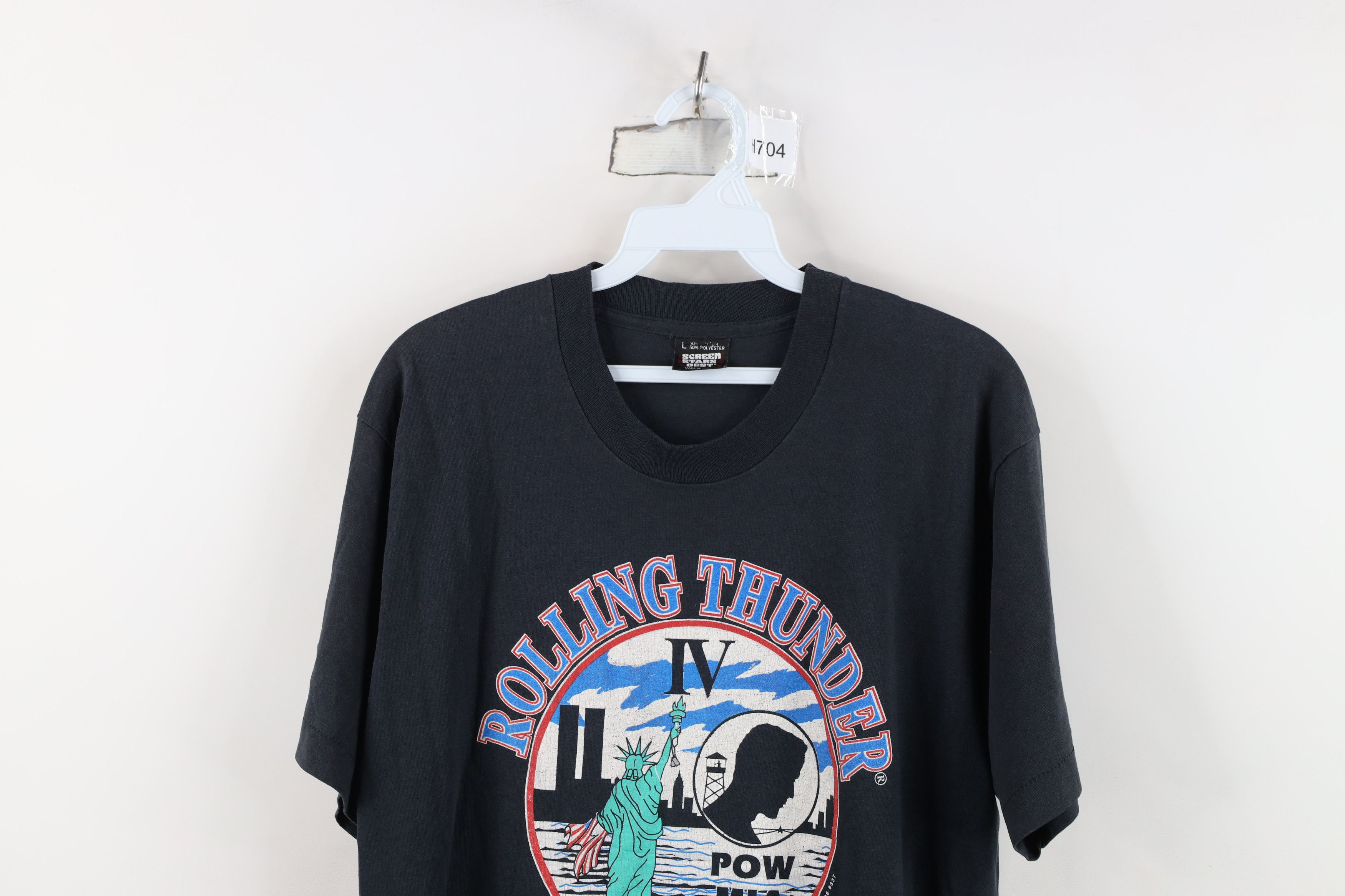 Vintage Vintage 90s Thunder IV POW MIA New York City T-Shirt USA Size US L / EU 52-54 / 3 - 2 Thumbnail