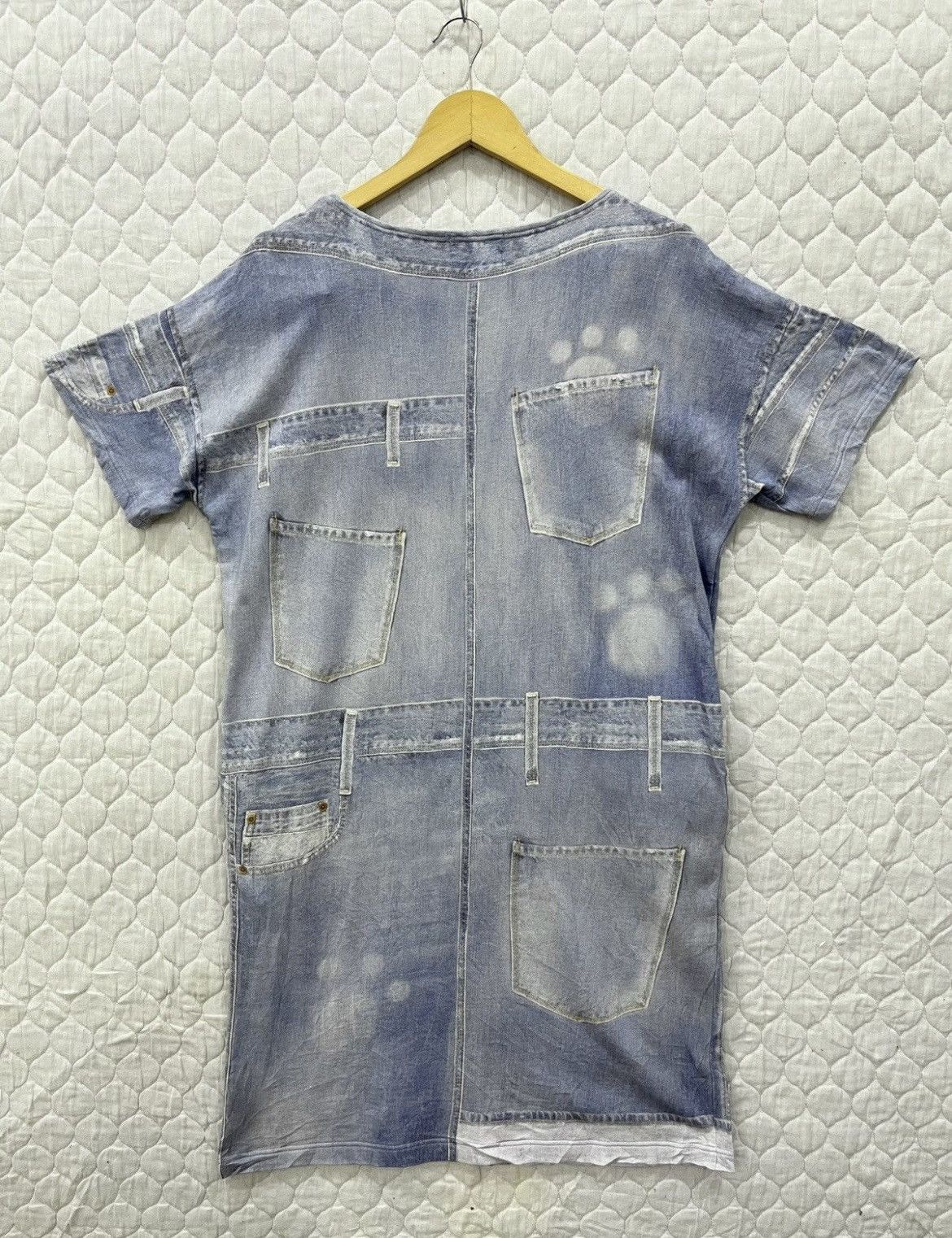 Issey Miyake 🔥🔥🔥ARCHIVE TSUMORI CHISATO ISSEY MIYAKE DRESS DENIM PRINTED Size M / US 6-8 / IT 42-44 - 4 Thumbnail