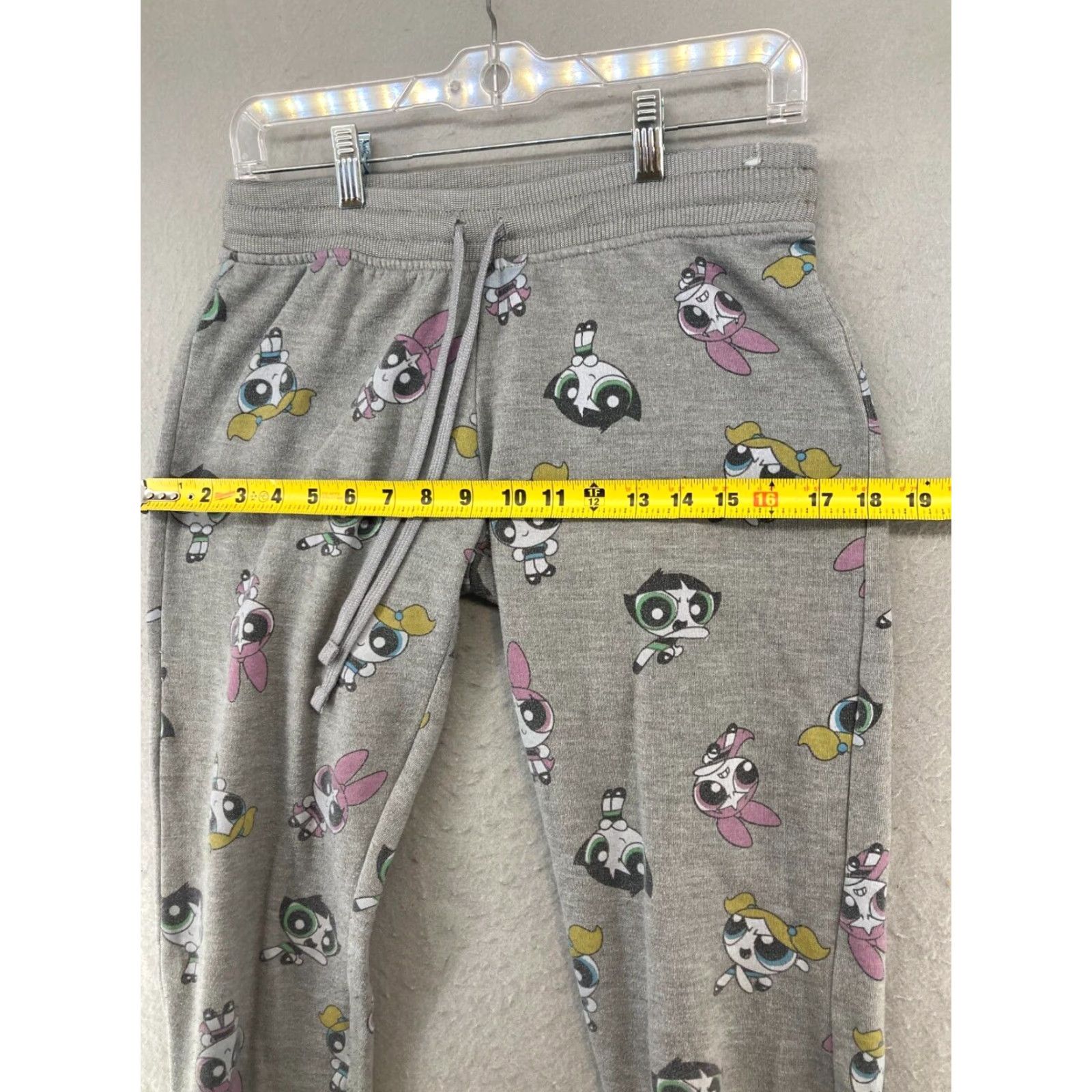 Vintage Powerpuff Girls Sweatpants Womens Small Gray Bubbles Buttercup Blossom Size 28" / US 6 / IT 42 - 3 Thumbnail