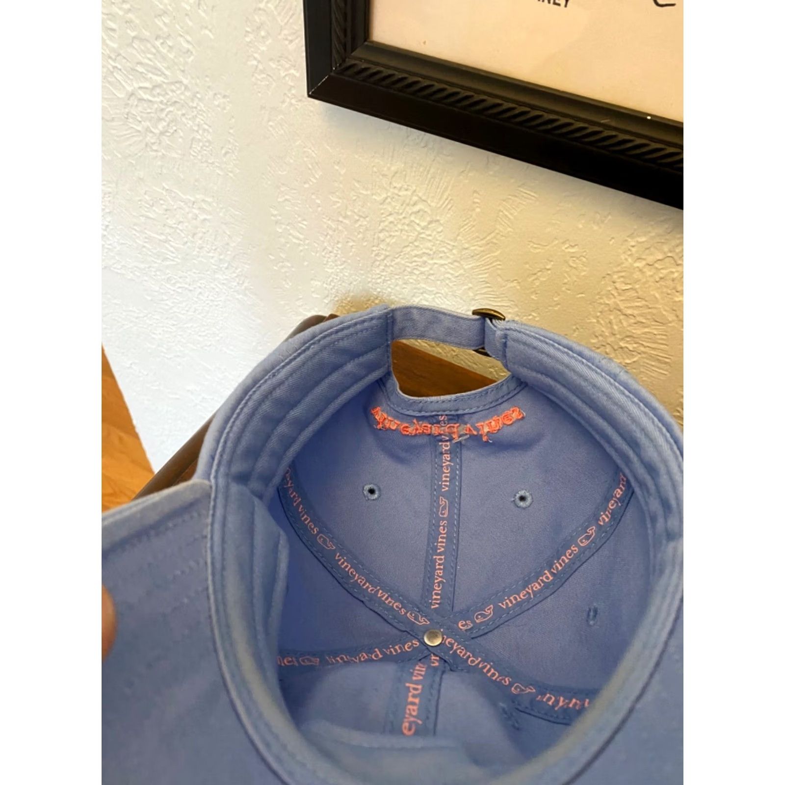 Vineyard Vines Vineyard Vines Hat Blue Pink Whale Logo Lightweight On The Go Strapback Hat Size ONE SIZE - 5 Thumbnail