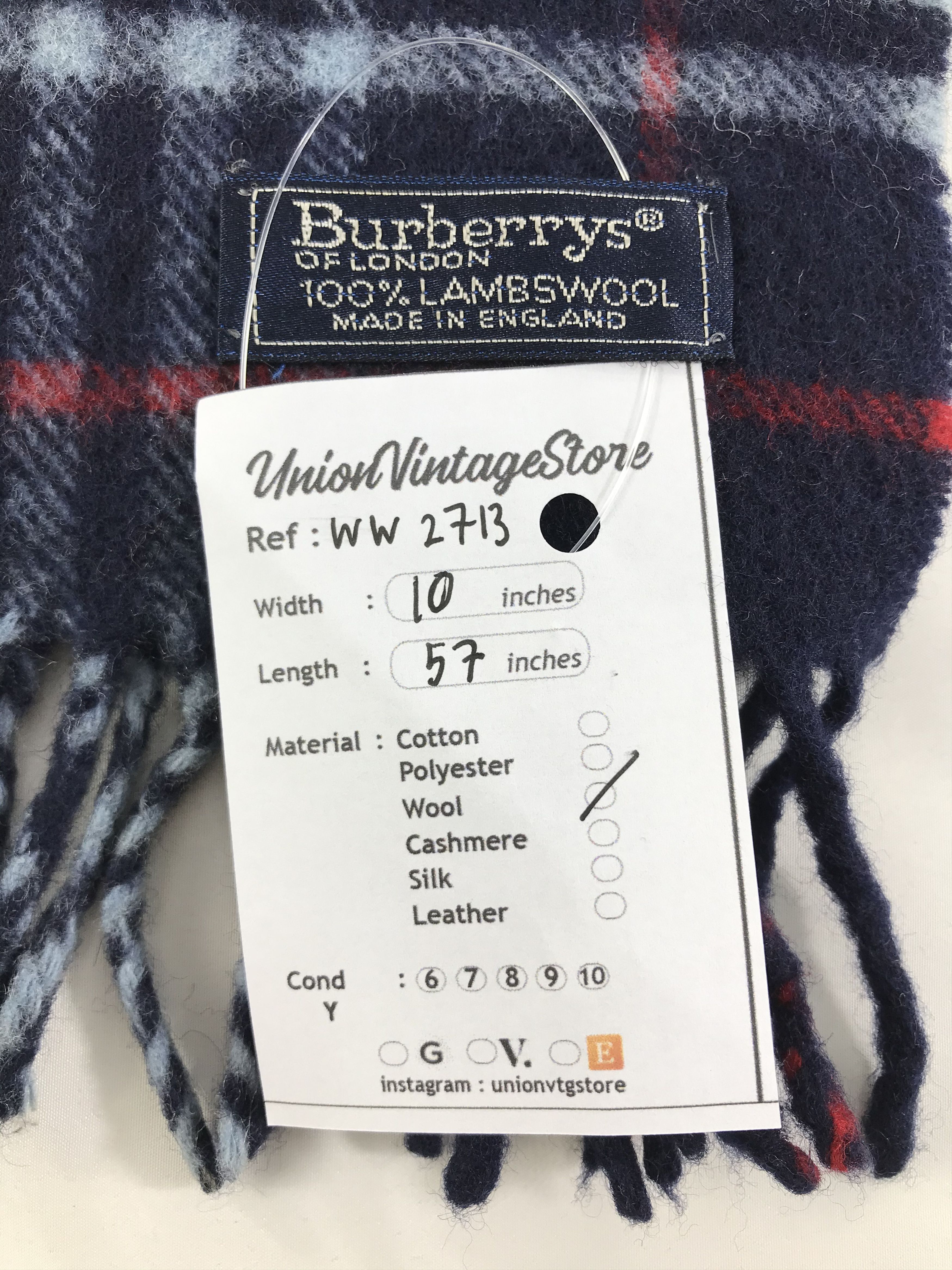 Burberry × Vintage Burberry Scarf / Muffler / Neckwear - WW2713 Size ONE SIZE - 4 Thumbnail