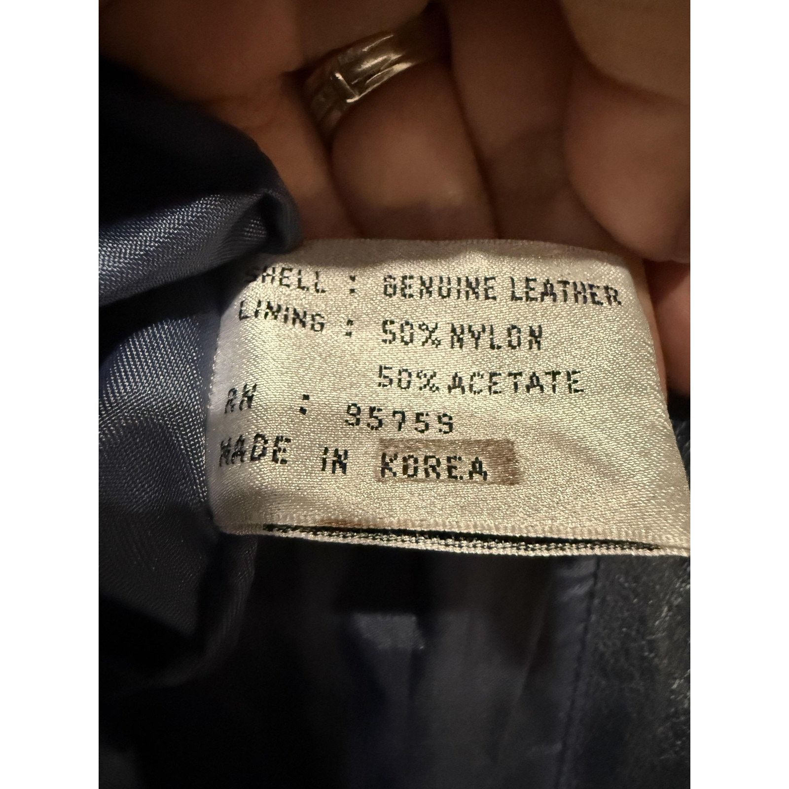 & Other Stories Vintage Mitrani Jacket Womens MED Blue Genuine Leather Korea Size M / US 6-8 / IT 42-44 - 8 Thumbnail