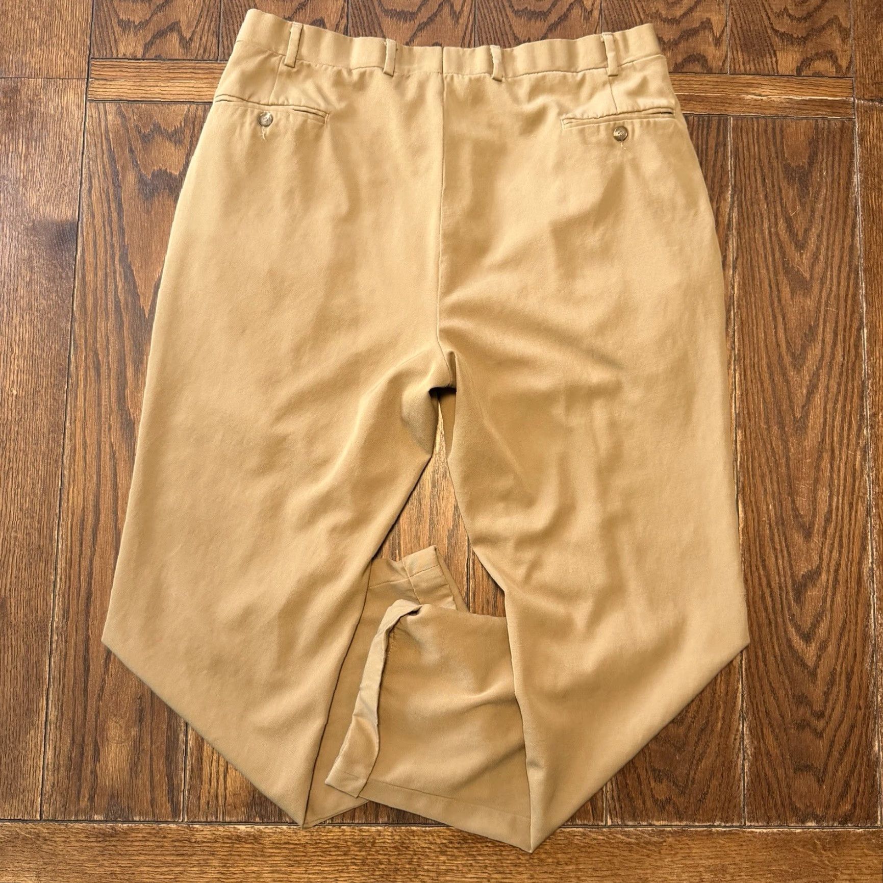 Vintage Ben Silver Charleston Pants Men’s 36x29 Wool Brown USA Made Pleated Cuffed Regular Straight Pants Mens Brown 80s 90s USA Size US 36 / EU 52 - 6 Thumbnail