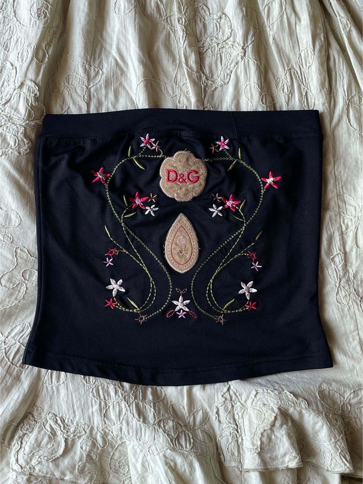 Vintage Dolce & Gabbana Embroidered Crop Top