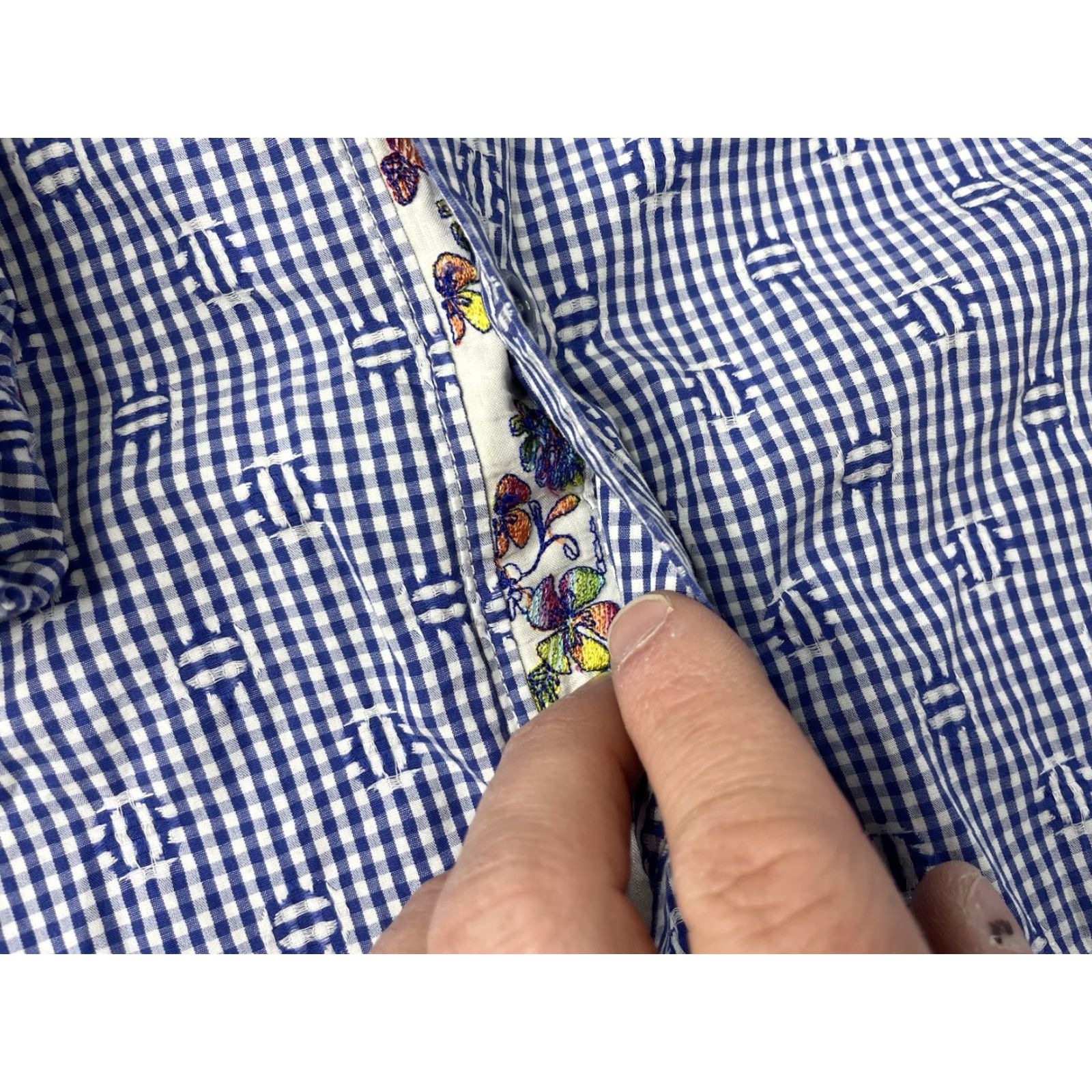 Robert Graham Robert Graham Button-Up Shirt Men Long Sleeve Floral Cotton Blue M Size Medium Pattern Floral Check Colorful Size US M / EU 48-50 / 2 - 4 Thumbnail
