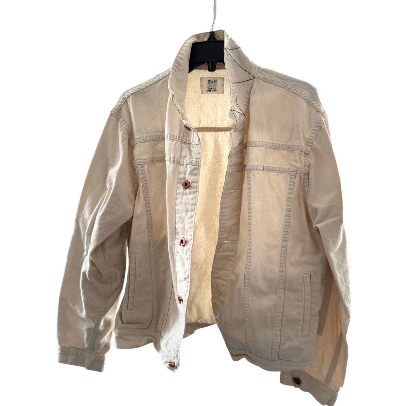 Billy Reid Billy Reid Premium Denim Chore Jacket Size L - Cream/Natural Size US L / EU 52-54 / 3 - 1 Thumbnail