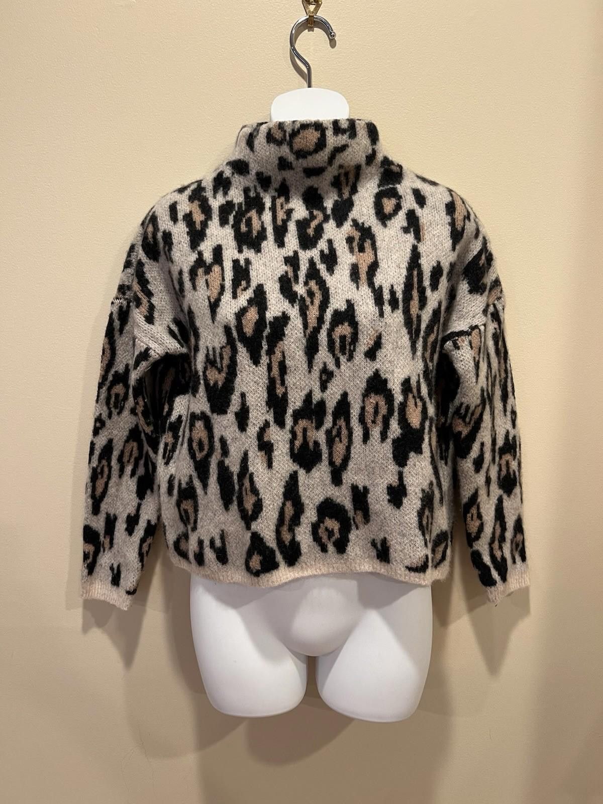 Other PLY Cashmere Leopard Print 100% Cashmere Sweater Womens Size L / US 10 / IT 46 - 1 Thumbnail