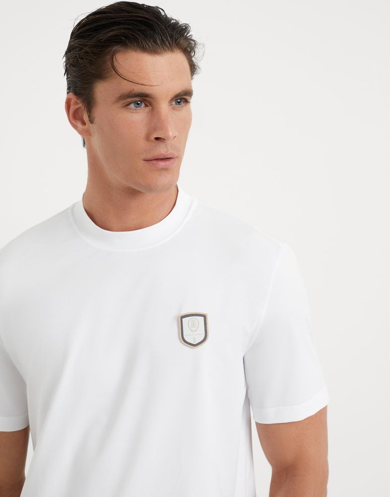 Brunello Cucinelli o1w1db10825 Logo PatchTt-Shirt in White Size US M / EU 48-50 / 2 - 2 Thumbnail
