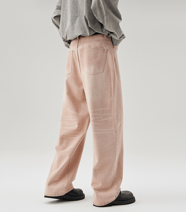 Japanese Brand × Jean Men's washed vintage straight loose wide-leg jeans Size US 32 / EU 48 - 3 Thumbnail