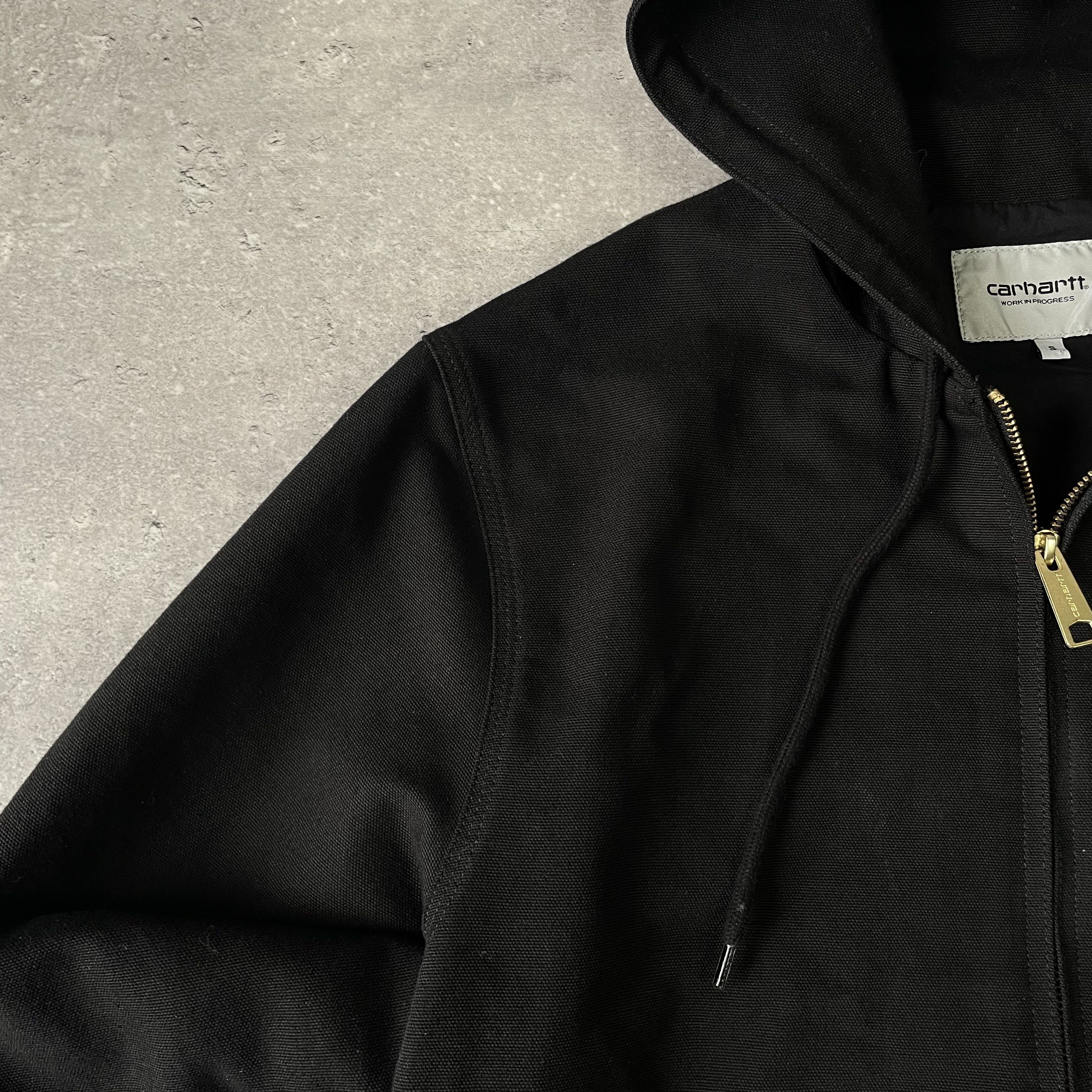 Carhartt Carhartt Active Jacket Black Denim Hooded Jacket Vintage S Size US S / EU 44-46 / 1 - 3 Thumbnail