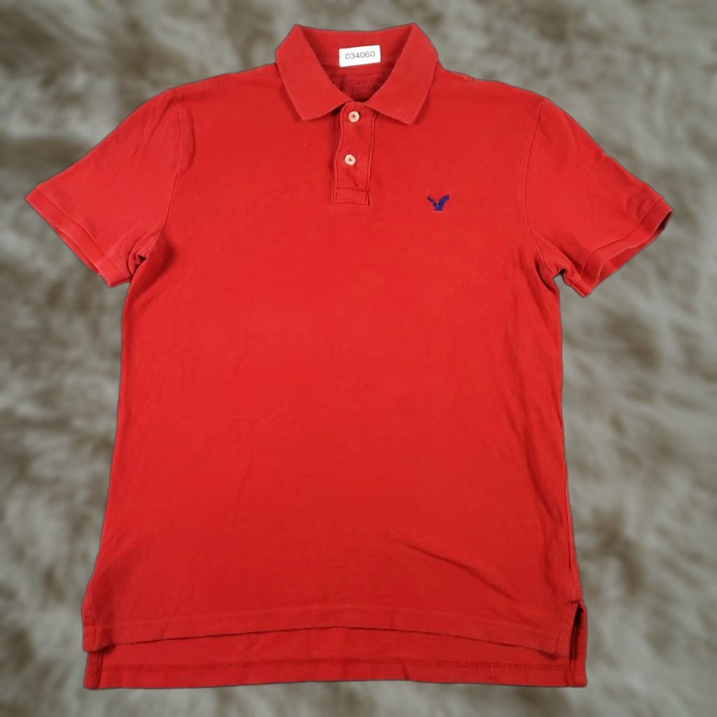 American Eagle Outfitters American Eagle Polo Shirt Mens Medium Red Casual Short Sleeve Activewear Size US M / EU 48-50 / 2 - 1 Thumbnail