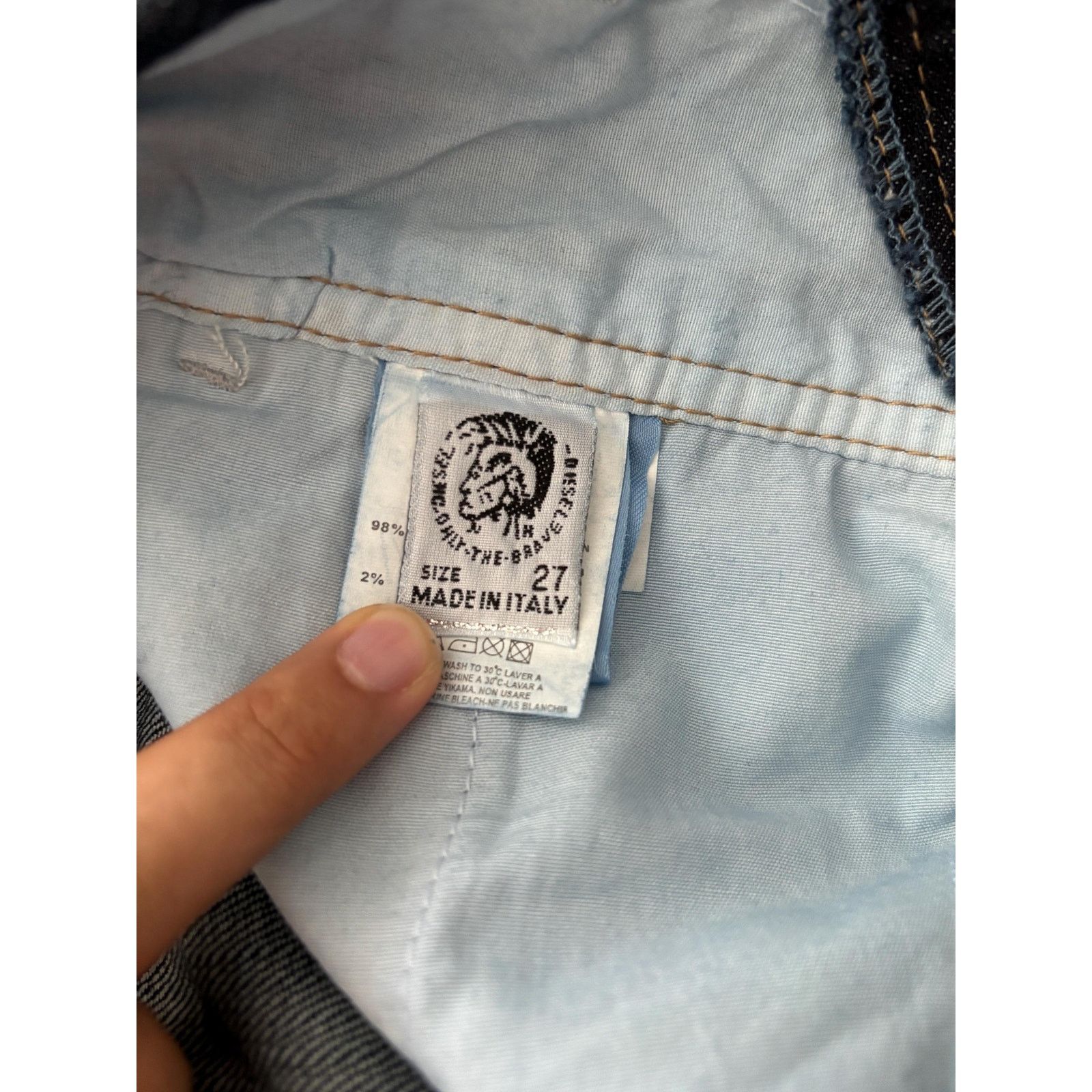 Diesel Diesel Kulter Capri Jeans W27 Italy Deadstock Y2K Raw Denim Size US 27 - 6 Thumbnail