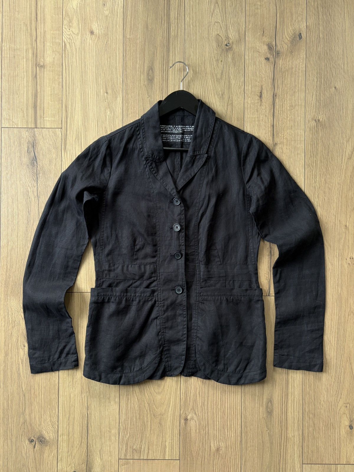 Rundholz Rundholz Black Linen Avant Garde Jacket Size XS / US 0-2 / IT 36-38 - 1 Thumbnail